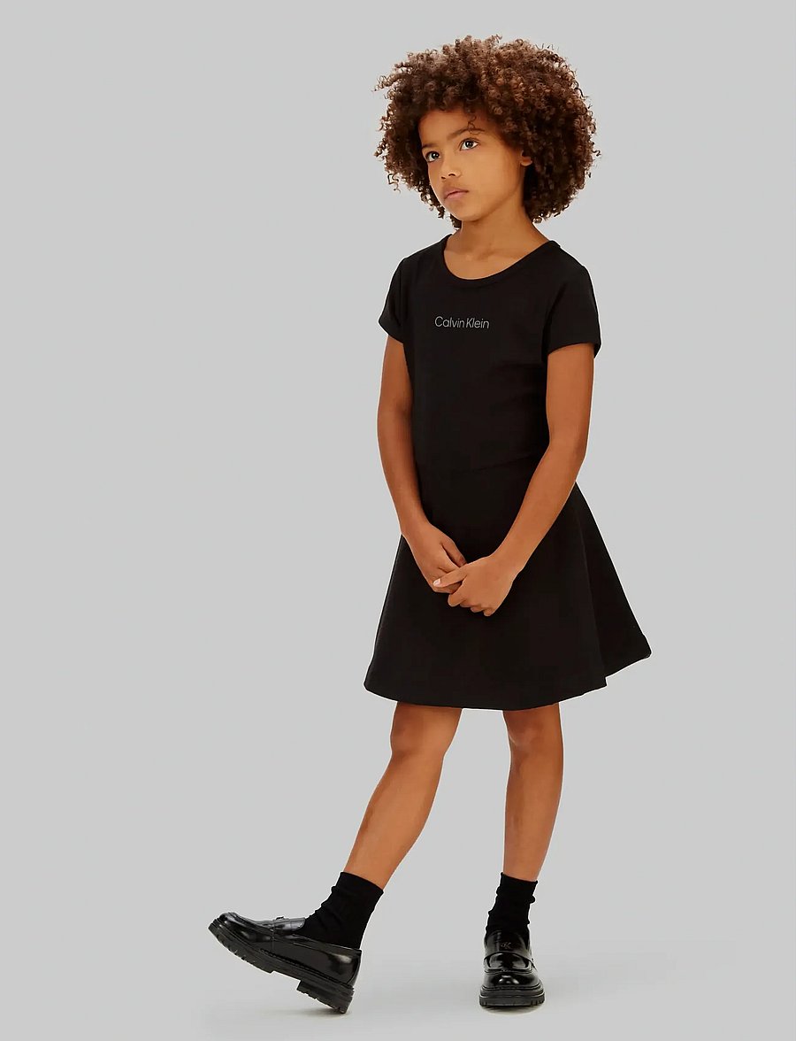 Calvin Klein - PUNTO SS DRESS - kortærmede hverdagskjoler - ck black - 2