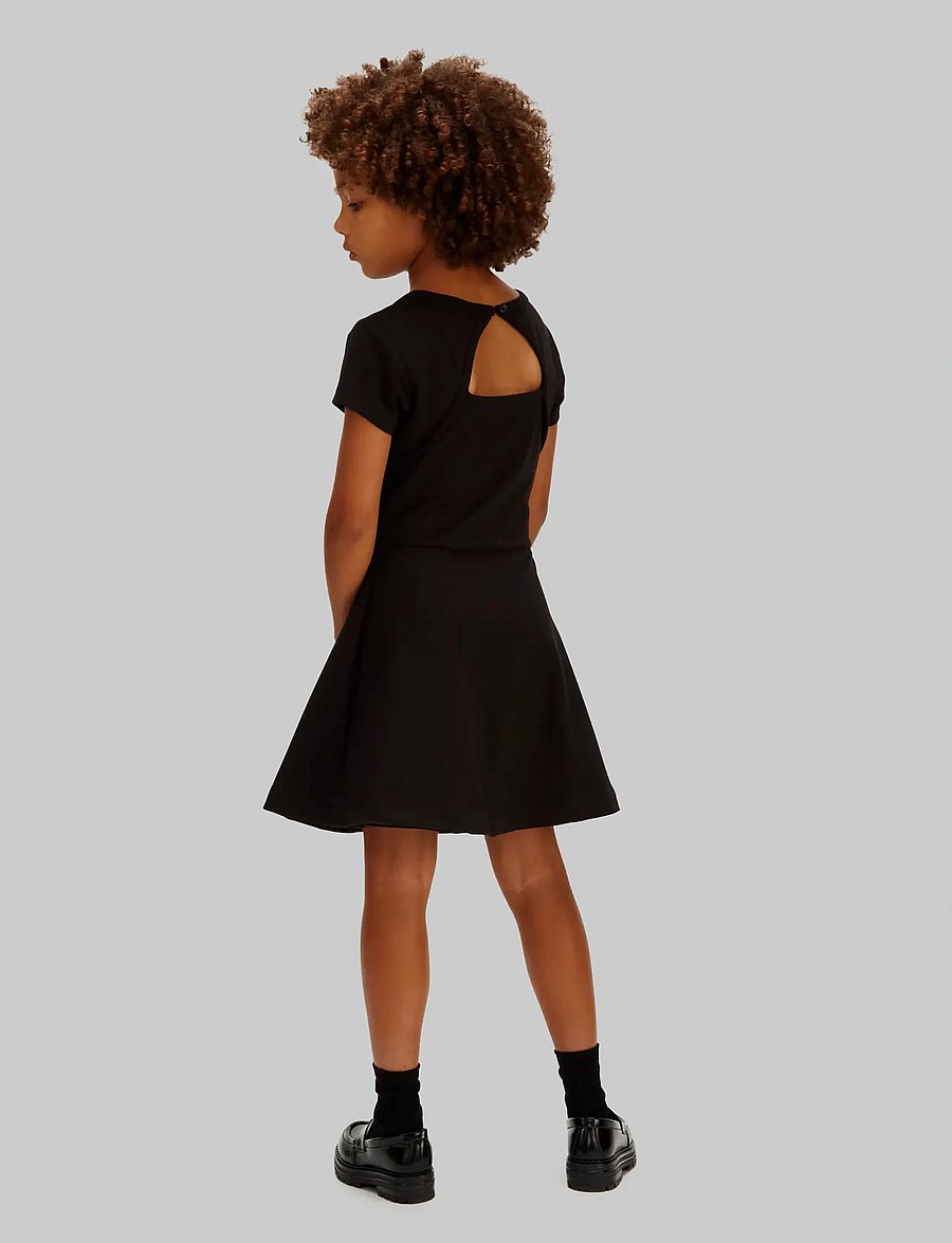 Calvin Klein - PUNTO SS DRESS - kortærmede hverdagskjoler - ck black - 3
