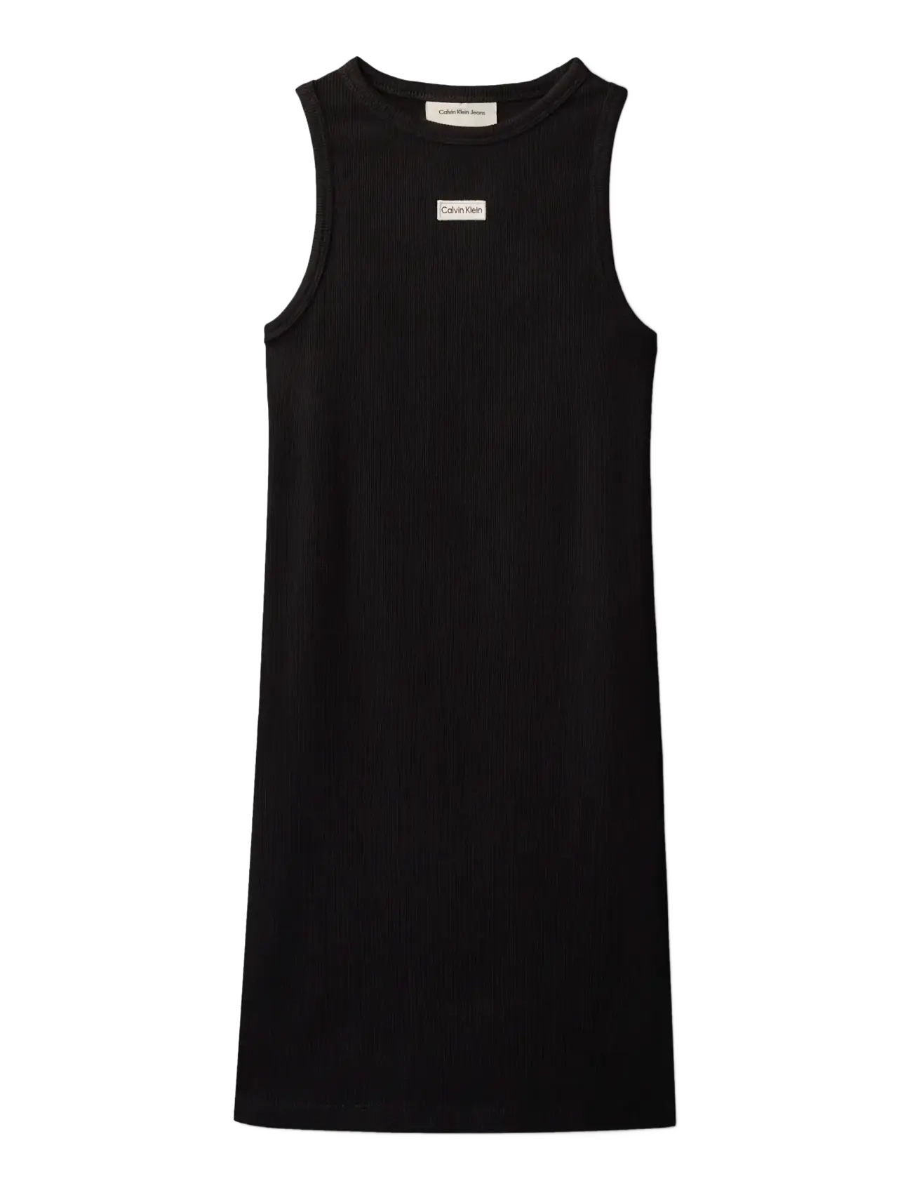 Calvin Klein RIB SLEEVELESS DRESS - Odzież - CK BLACK / black