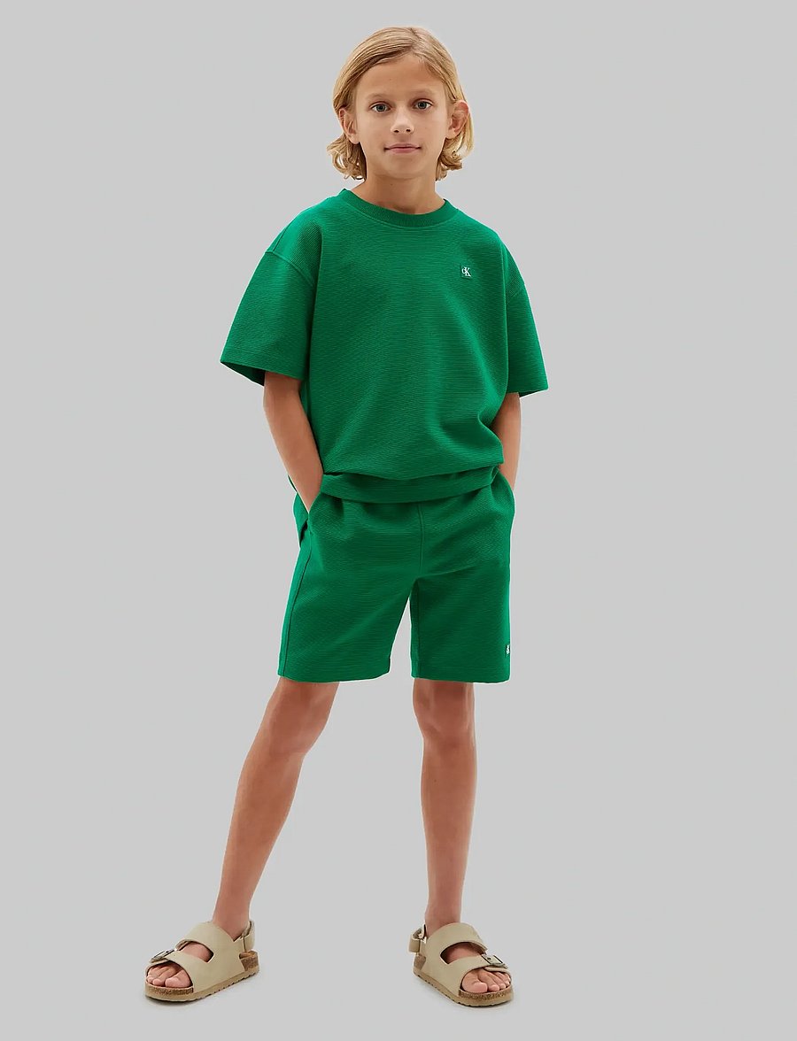 Calvin Klein - OTTOMAN T-SHIRT/SHORTS SET - sets mit kurzärmeligem t-shirt - lush meadow 18-5845 tcx - 0