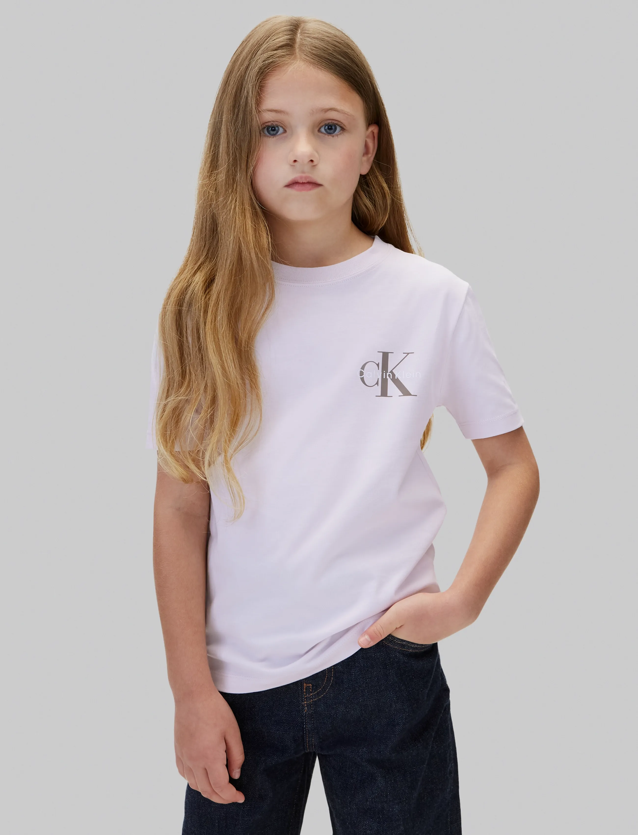 Calvin Klein - SMALL CHEST MONOLOGO SS T-SHIRT - kurzärmelige - orchid ice - 3