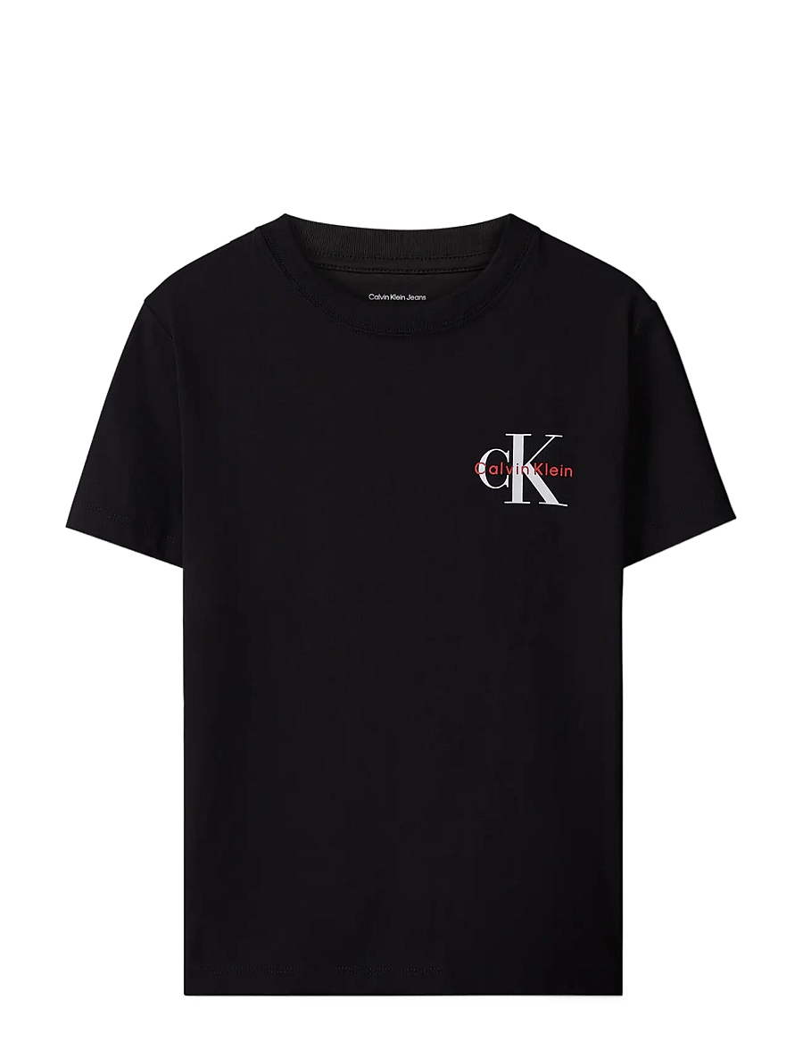 Calvin Klein - SMALL CHEST MONOLOGO SS T-SHIRT - lühikeste varrukatega t-särgid - pvh black - 1