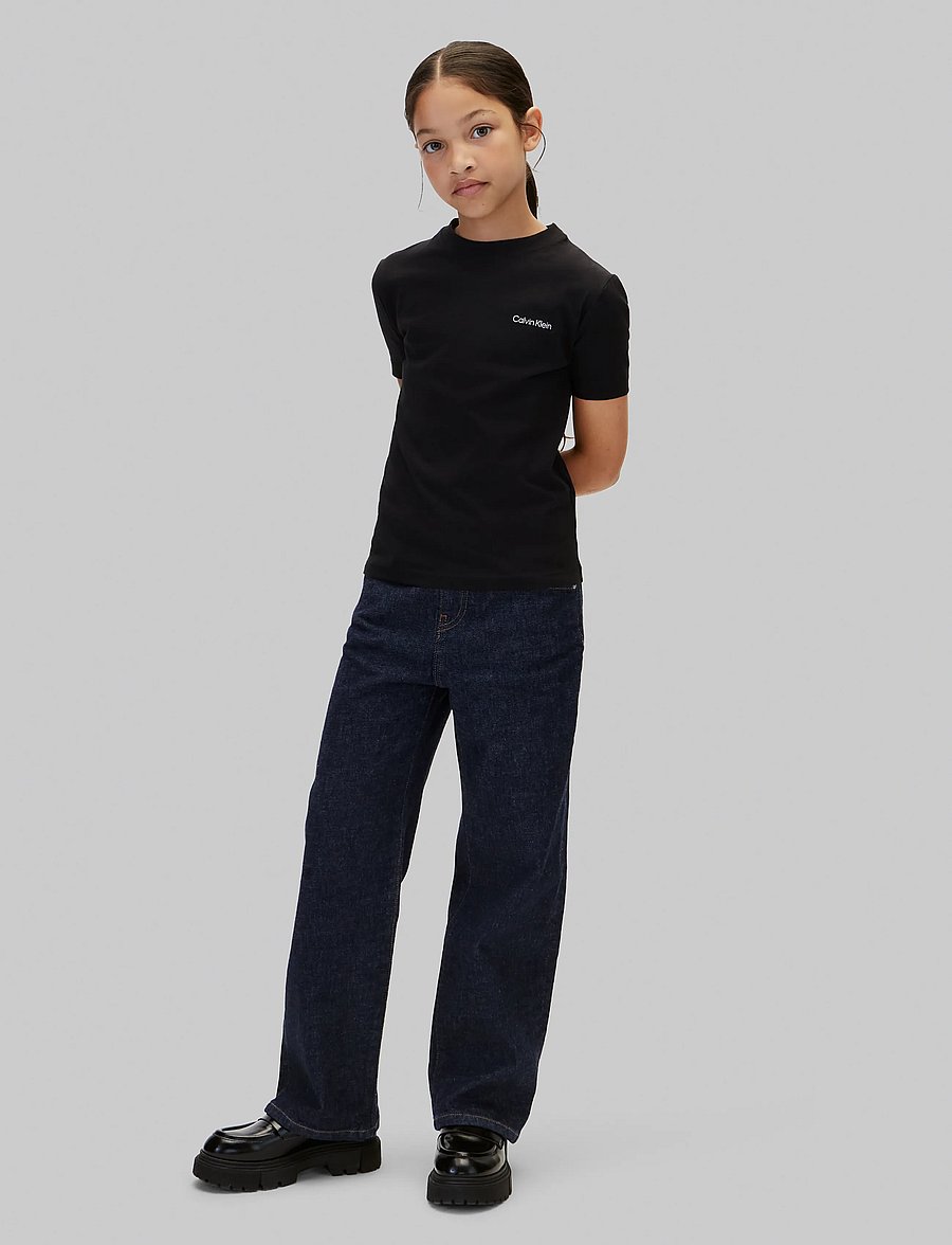 Calvin Klein - SMALL CHEST INST.LOGO SS T-SHIRT - kortärmade t-shirts - pvh black - 0