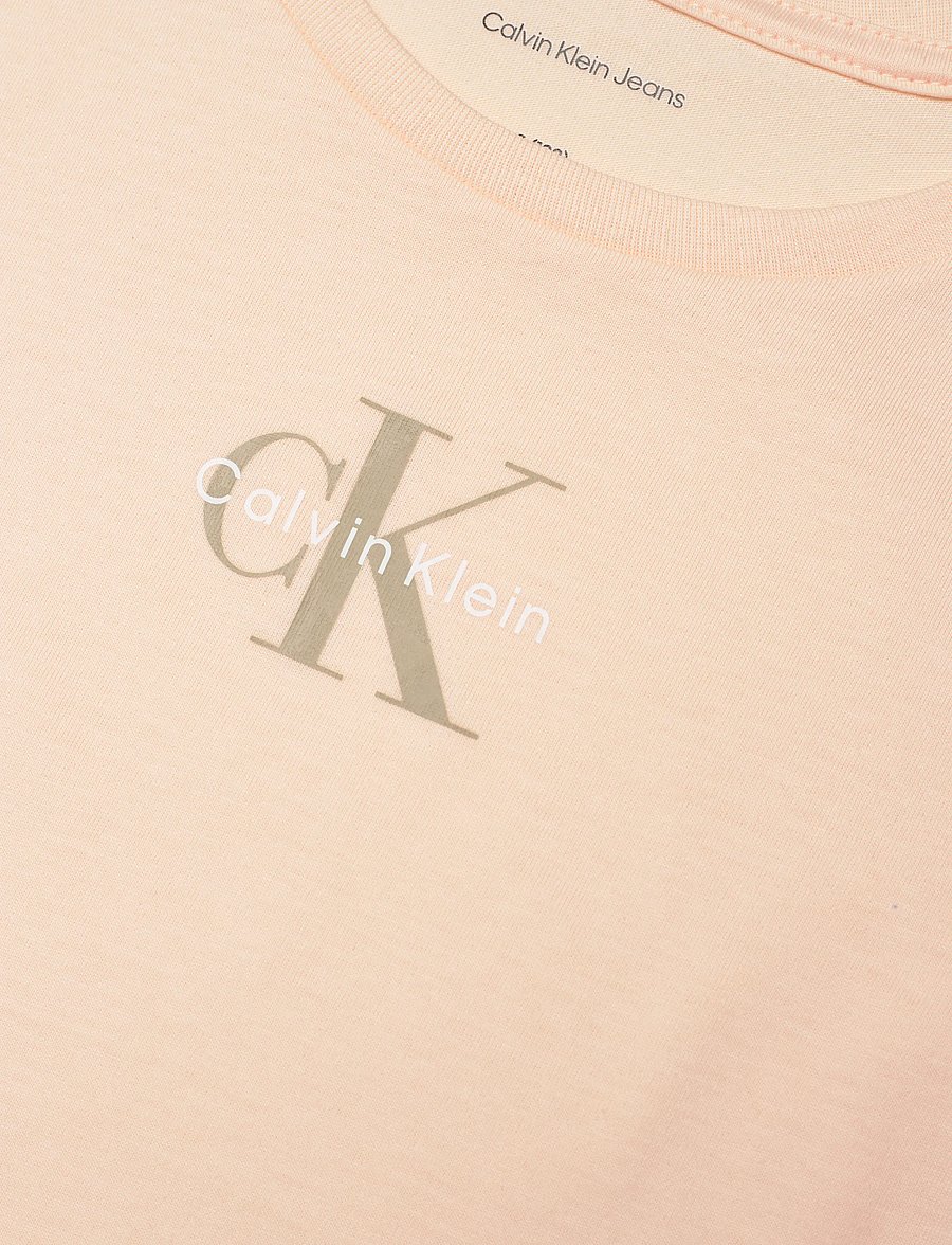Calvin Klein - 2-PACK SLIM MONOLOGO T-SHIRT - kortærmede t-shirts - palepeach brightwhite - 1