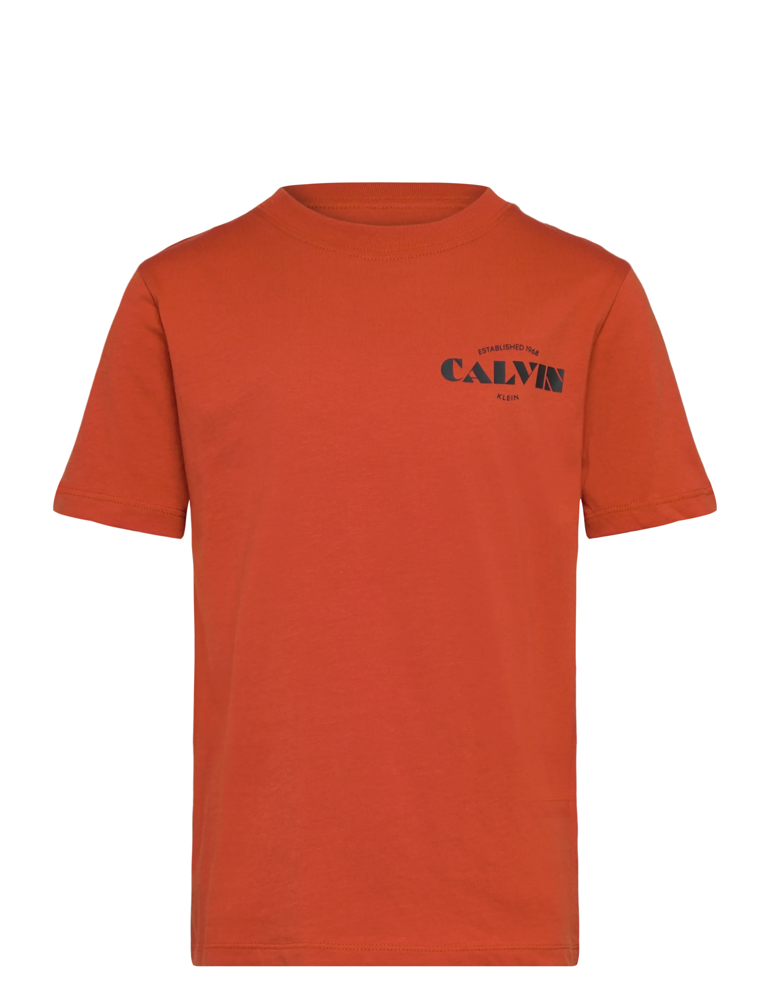 Calvin Klein CALVIN SMALL CHEST PRINT TEE SS - Overdele - ORANGE BALLOON / orange