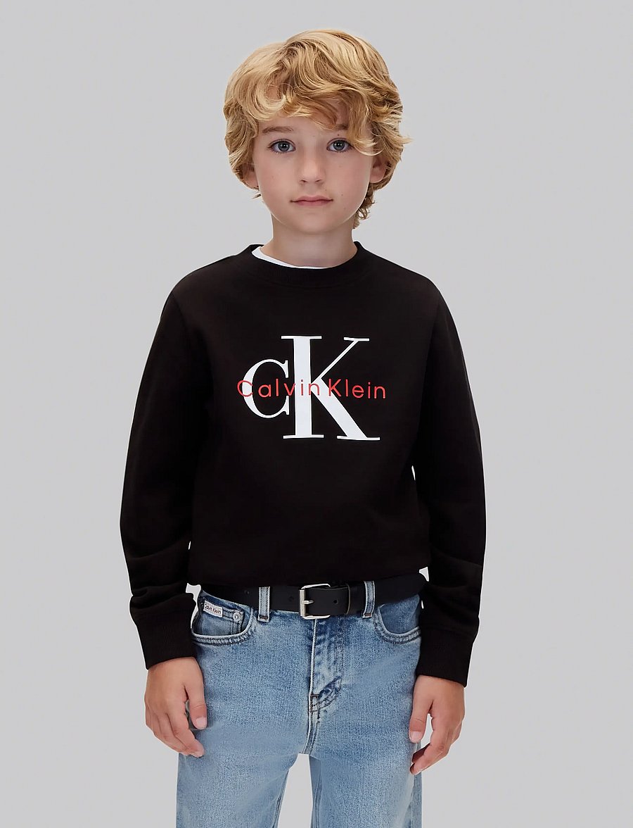 Calvin Klein - CK MONOLOGO CN - sweatshirts - pvh black - 3
