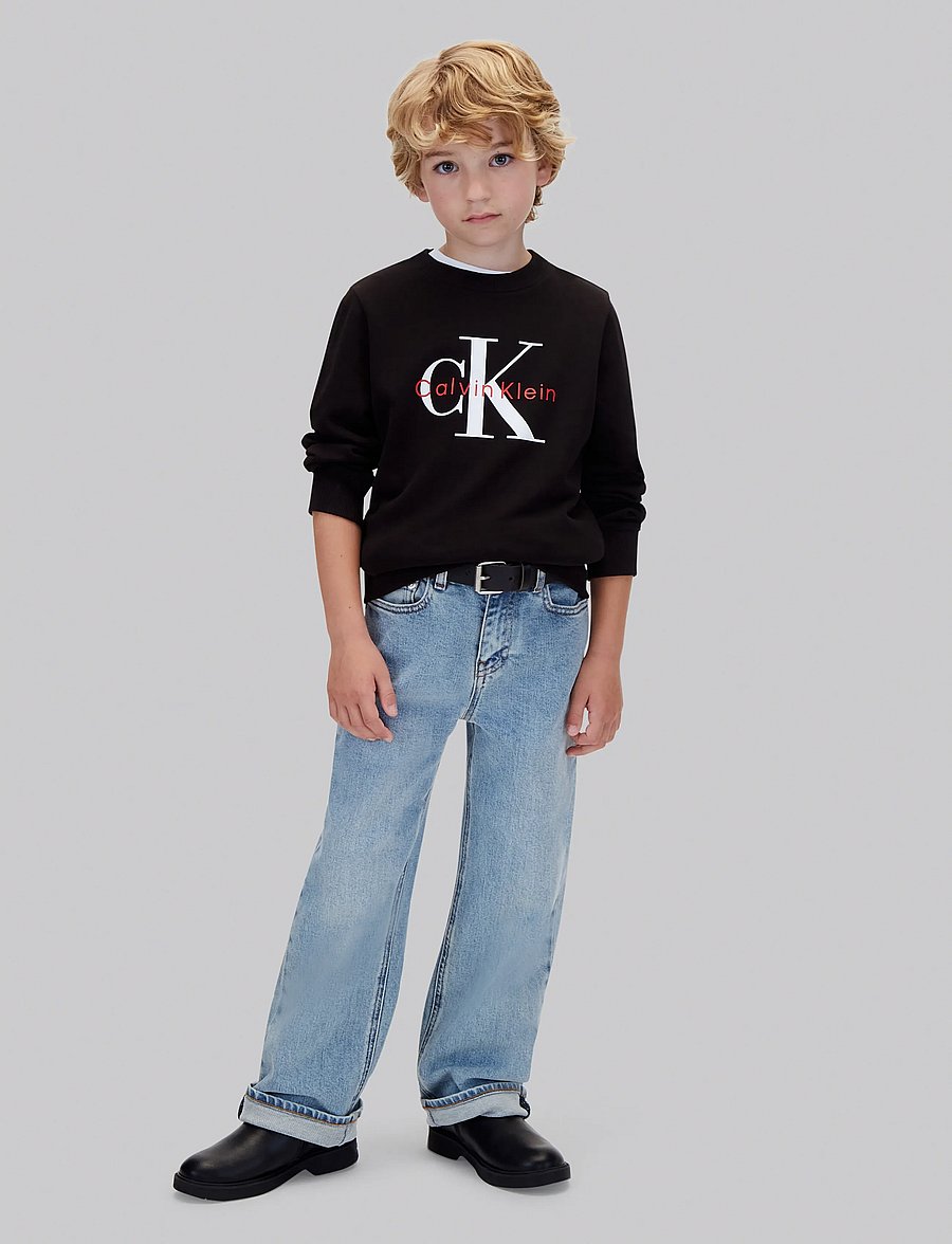 Calvin Klein - CK MONOLOGO CN - sweatshirts - pvh black - 5