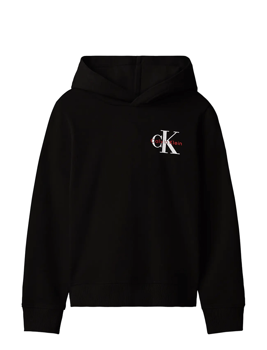 Calvin Klein - SMALL CHEST MONOLOGO HOODIE - kapuutsiga pusad - pvh black - 0
