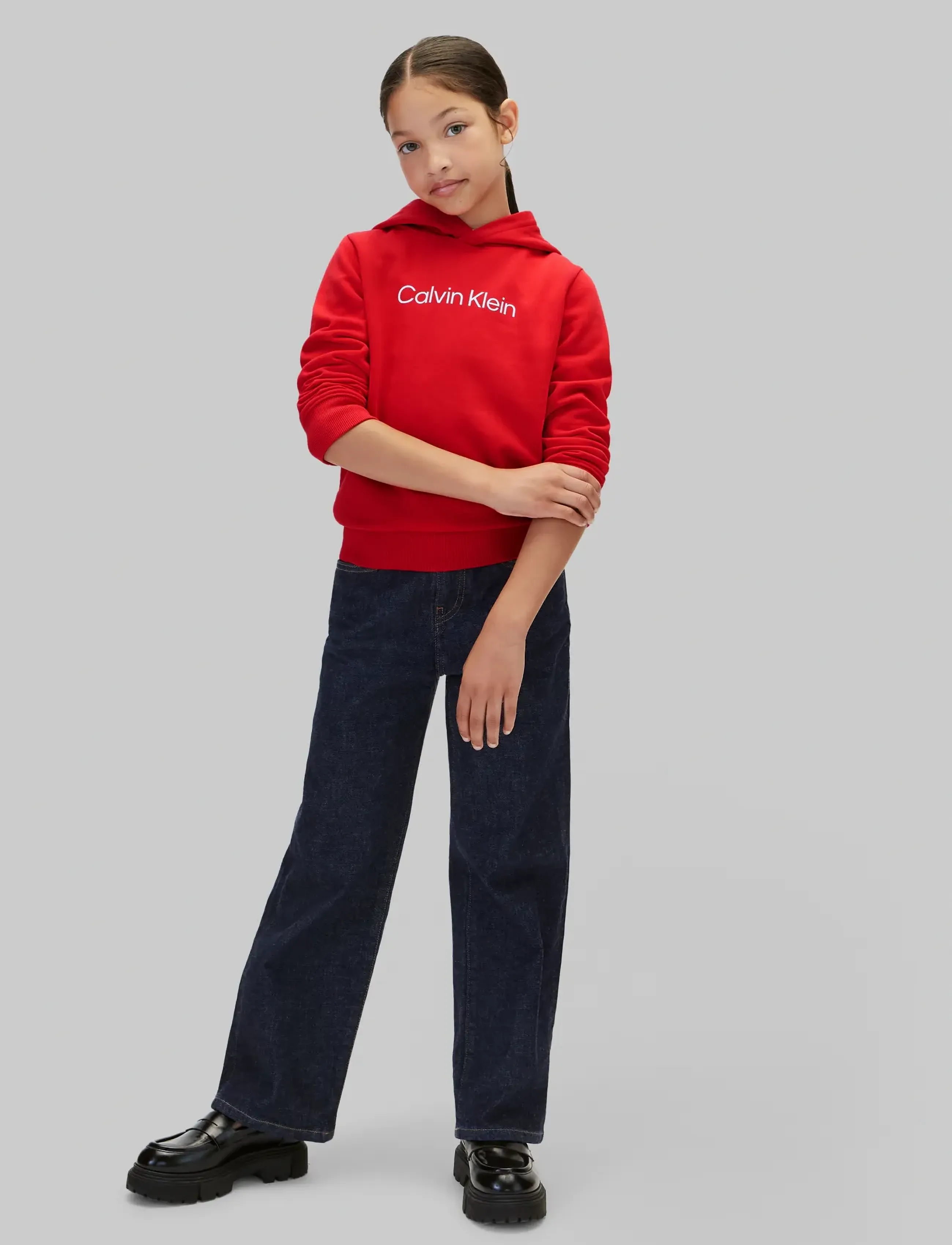 Calvin Klein - INST. LOGO REG. TERRY HOODIE - sügisesed riided - goji berry - 3