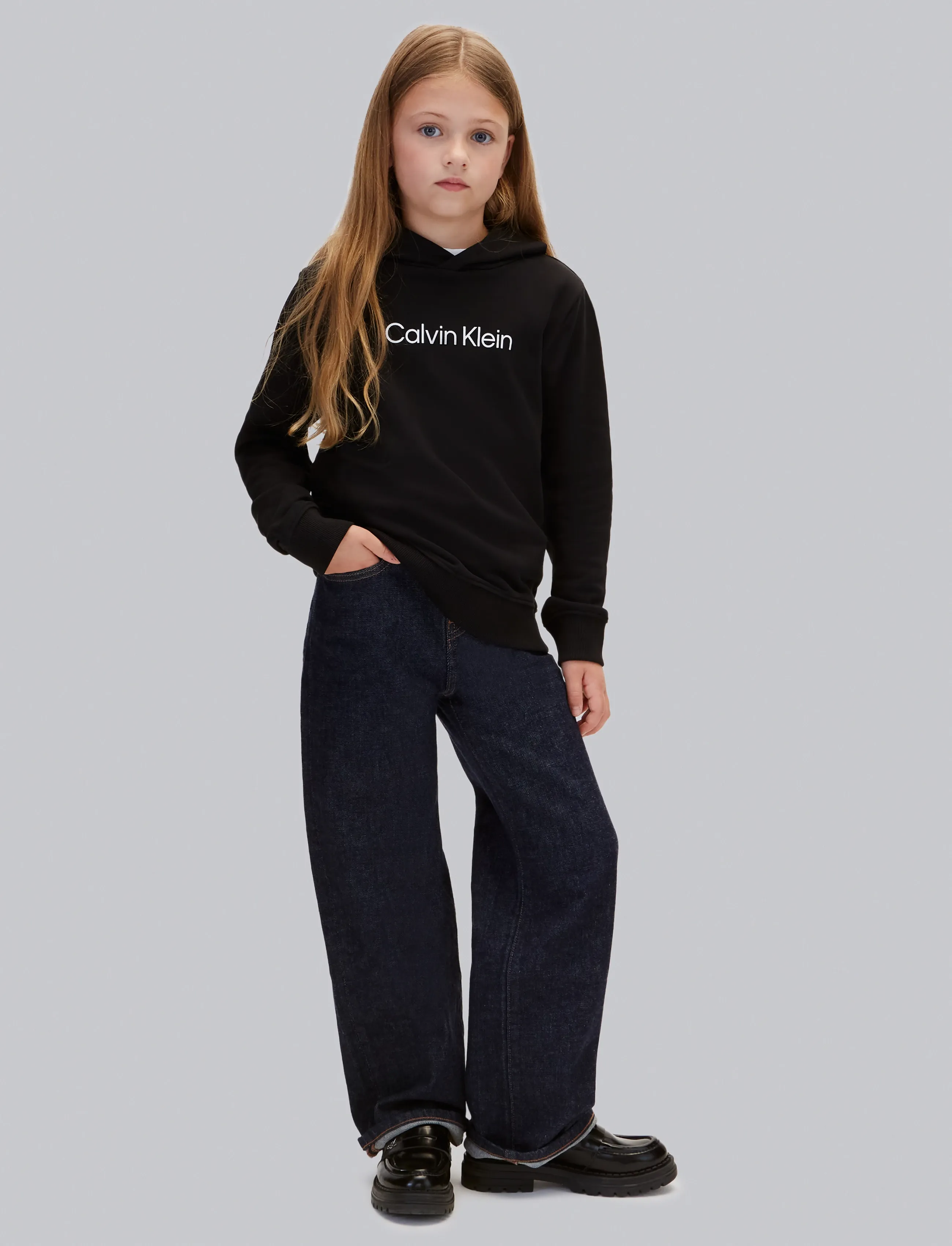 Calvin Klein INST. LOGO REG. TERRY HOODIE - Hættetrøjer - PVH BLACK / black