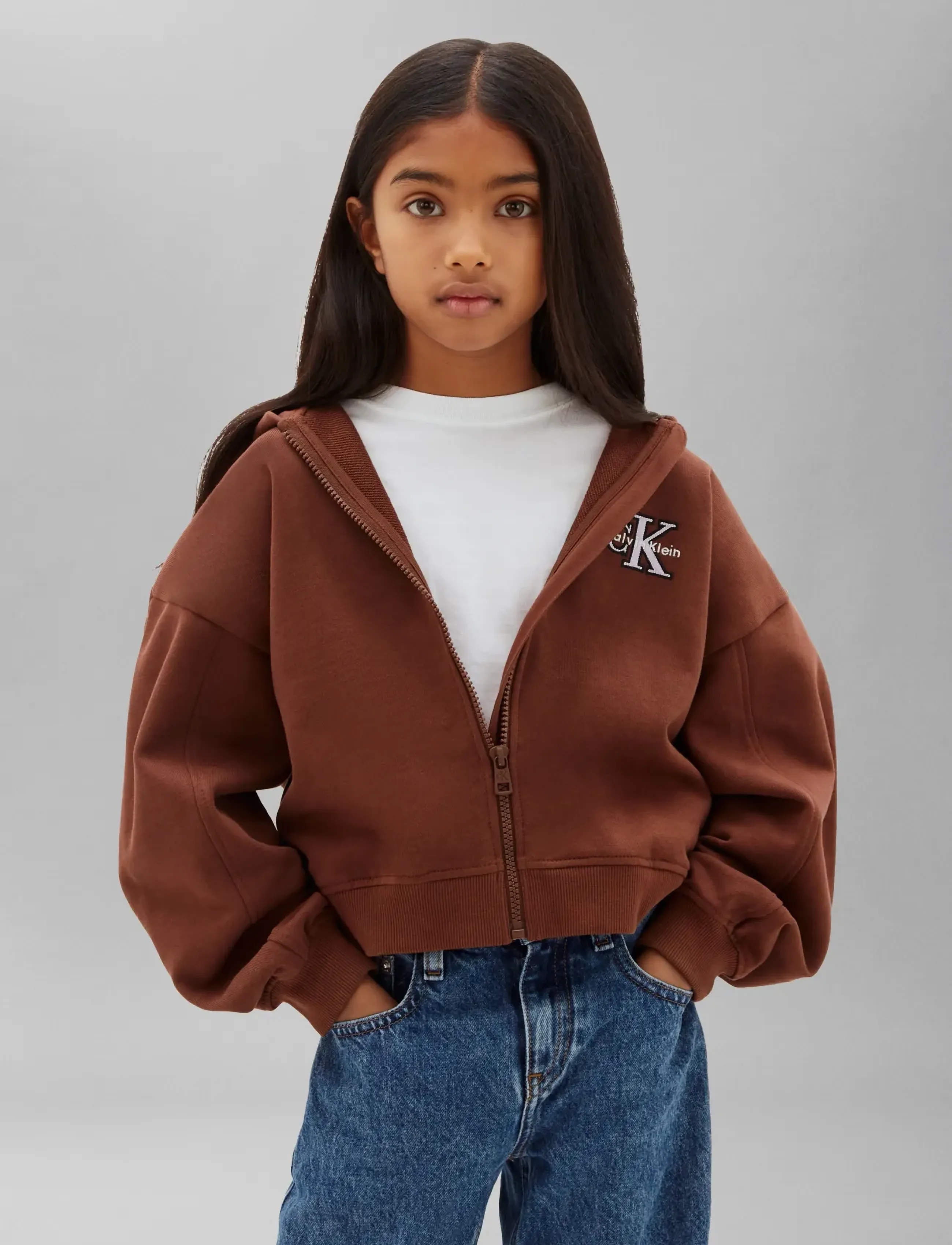 Calvin Klein - TERRY MONOLOGO ZIP UP HOODIE - pulls à capuche - rocky road - 3