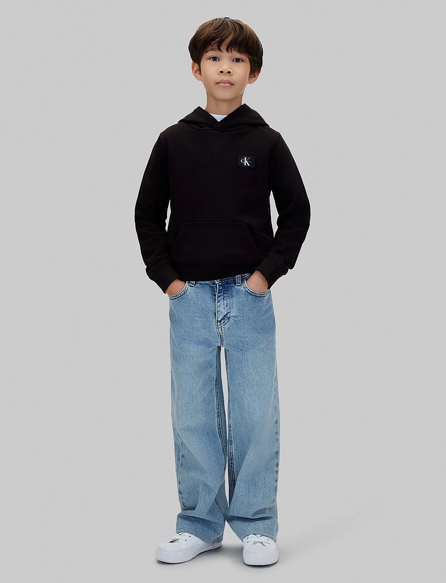 Calvin Klein - TERRY CK WOVEN LABEL HOODIE - kapuutsiga pusad - pvh black - 3