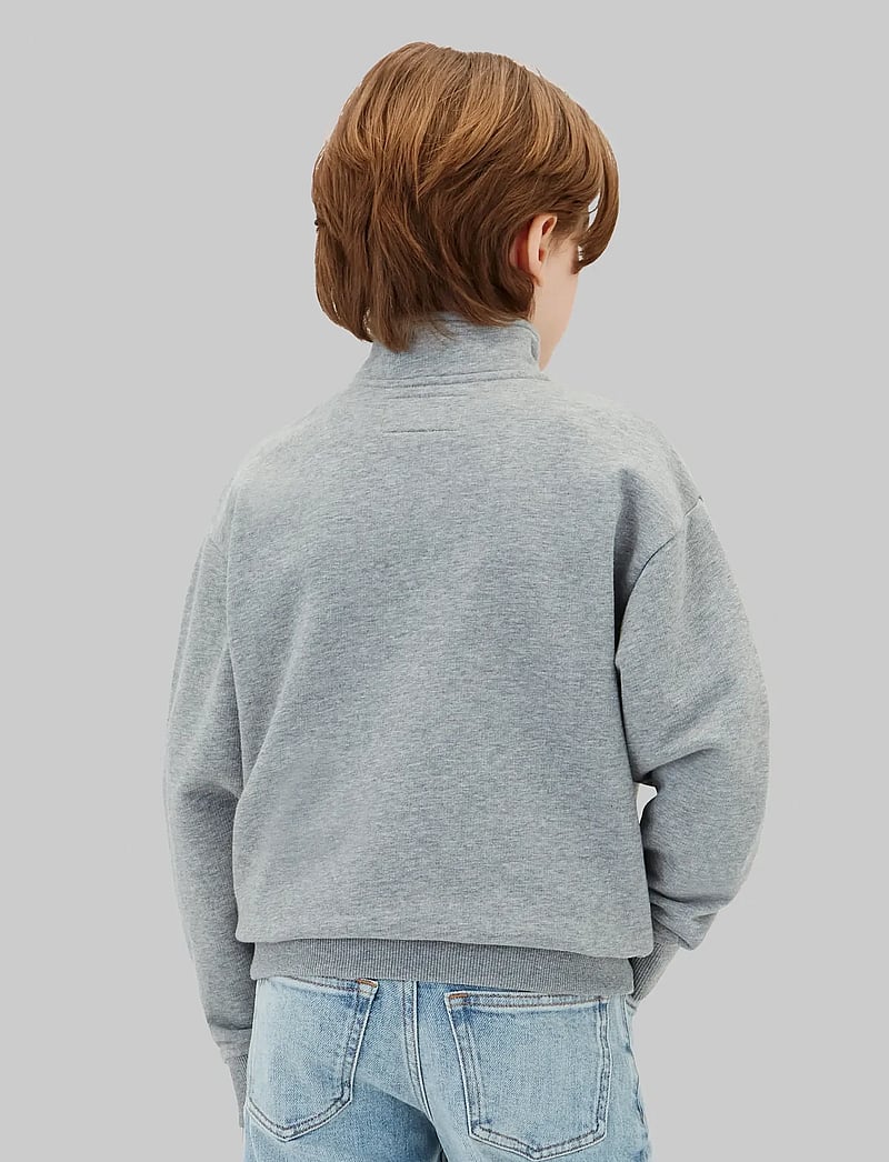 Calvin Klein - TERRY MONOGRAM FLOCK HALF ZIP - sweatshirts - medium grey heather - 2