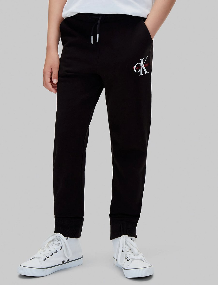 Calvin Klein - MONOLOGO SWEATPANT - dressipüksid - pvh black - 0