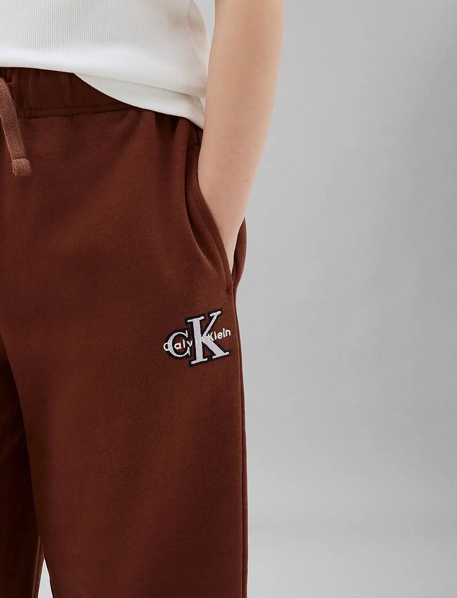 Calvin Klein - MONOLOGO WIDE LEG SWEATPANT - jogginghosen - rocky road - 4
