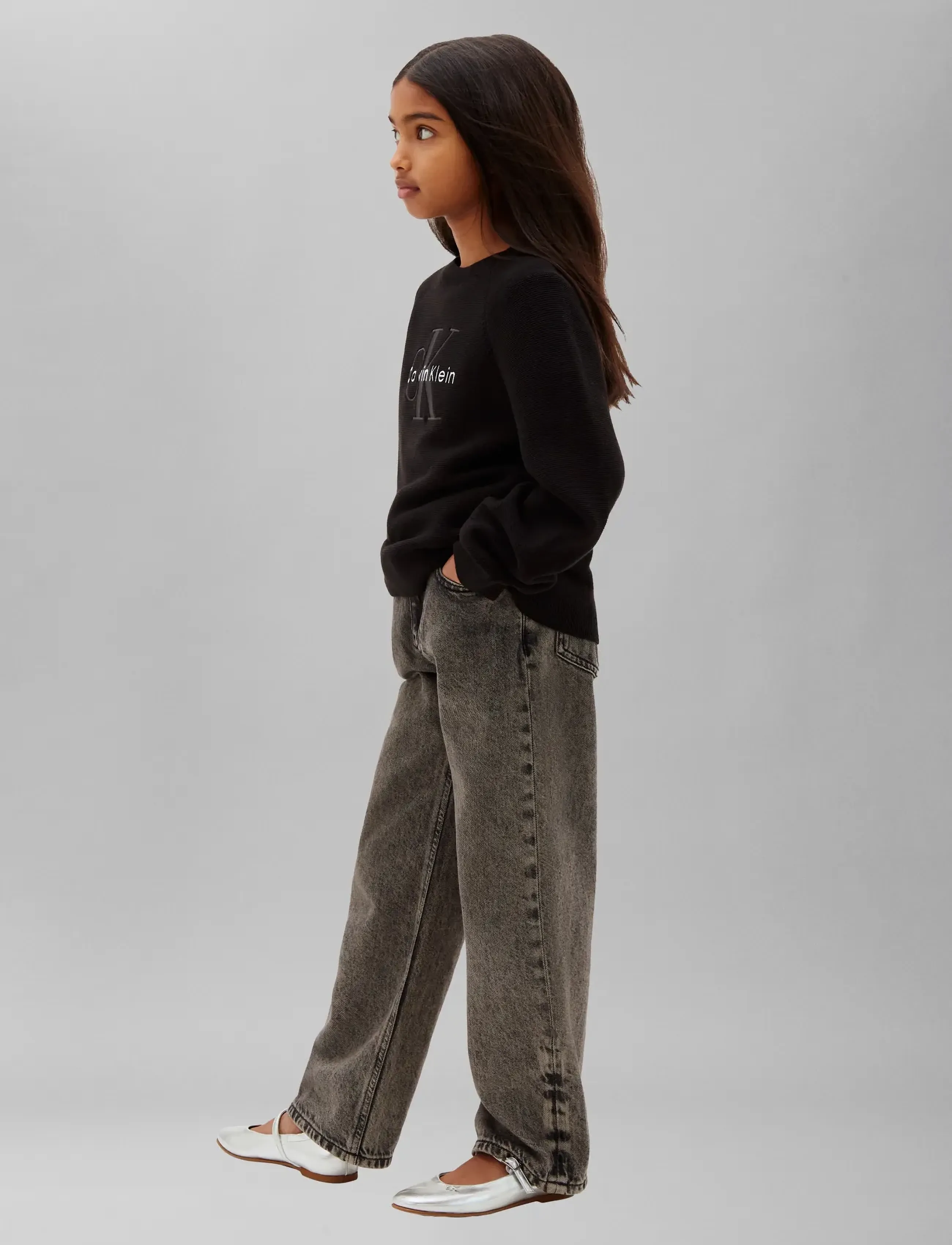 Calvin Klein - MONOLOGO FASHION CN SWEATER - pvh black - 4