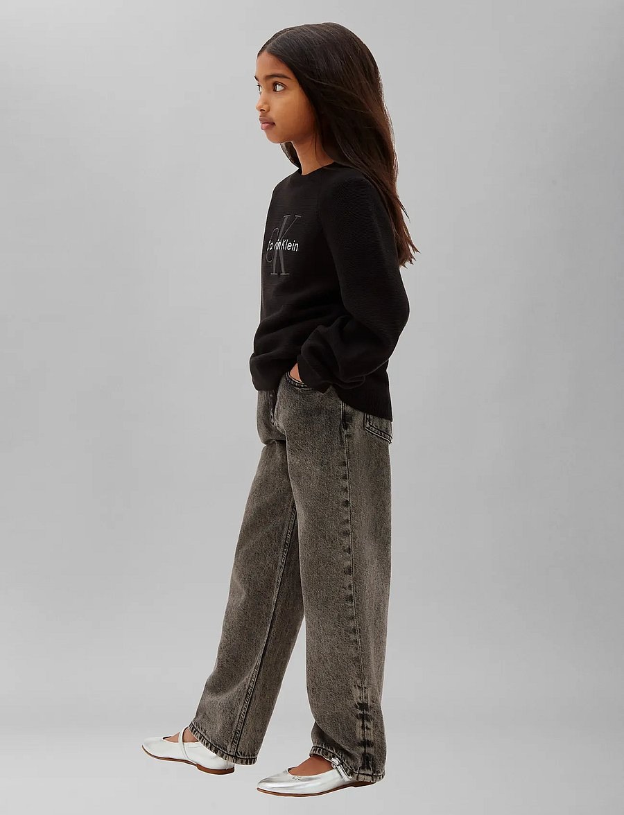Calvin Klein - MONOLOGO FASHION CN SWEATER - pvh black - 4