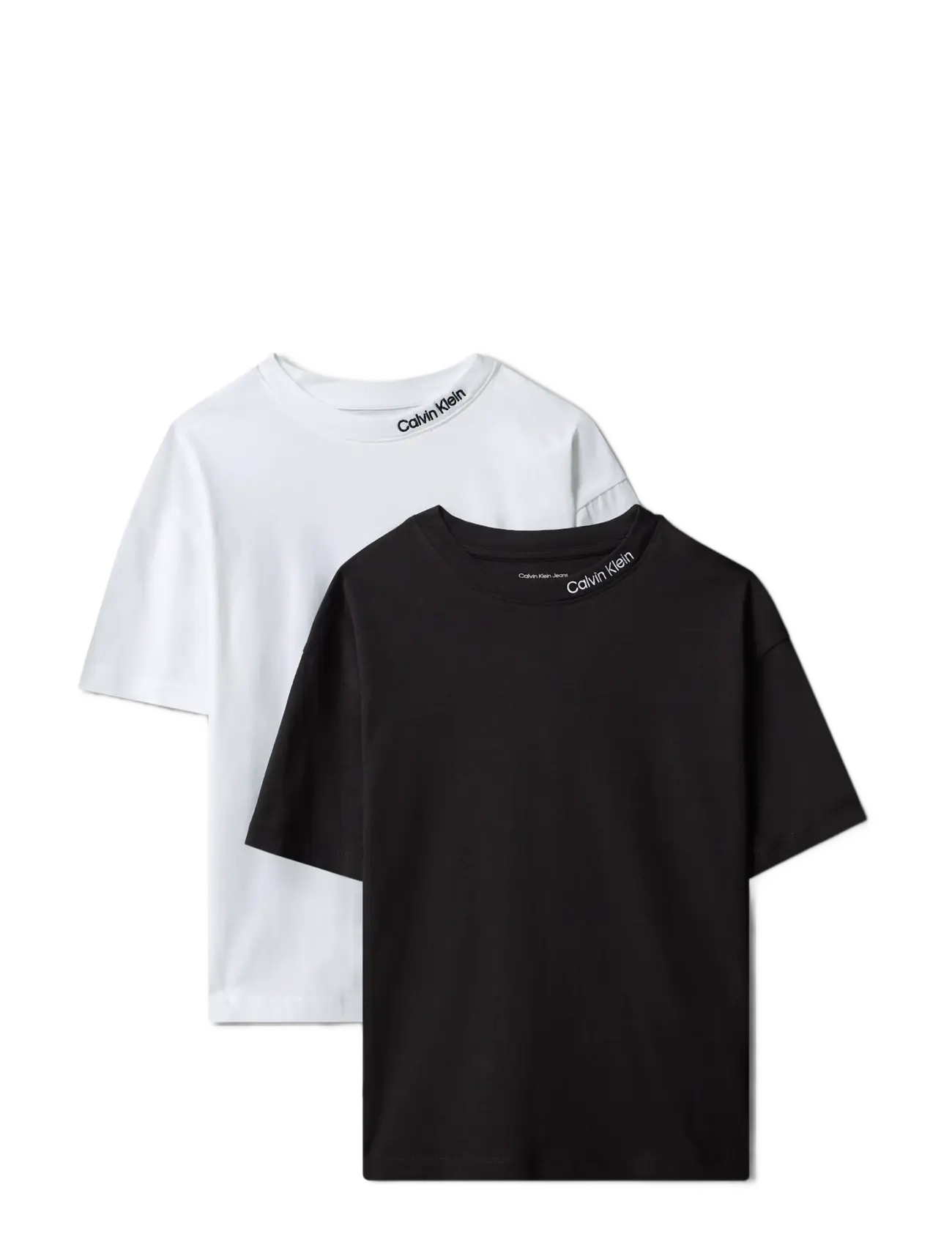 Calvin Klein - 2-PACK EMBRO LOGO T-SHIRT SS - kurzärmelige - black   white - 1