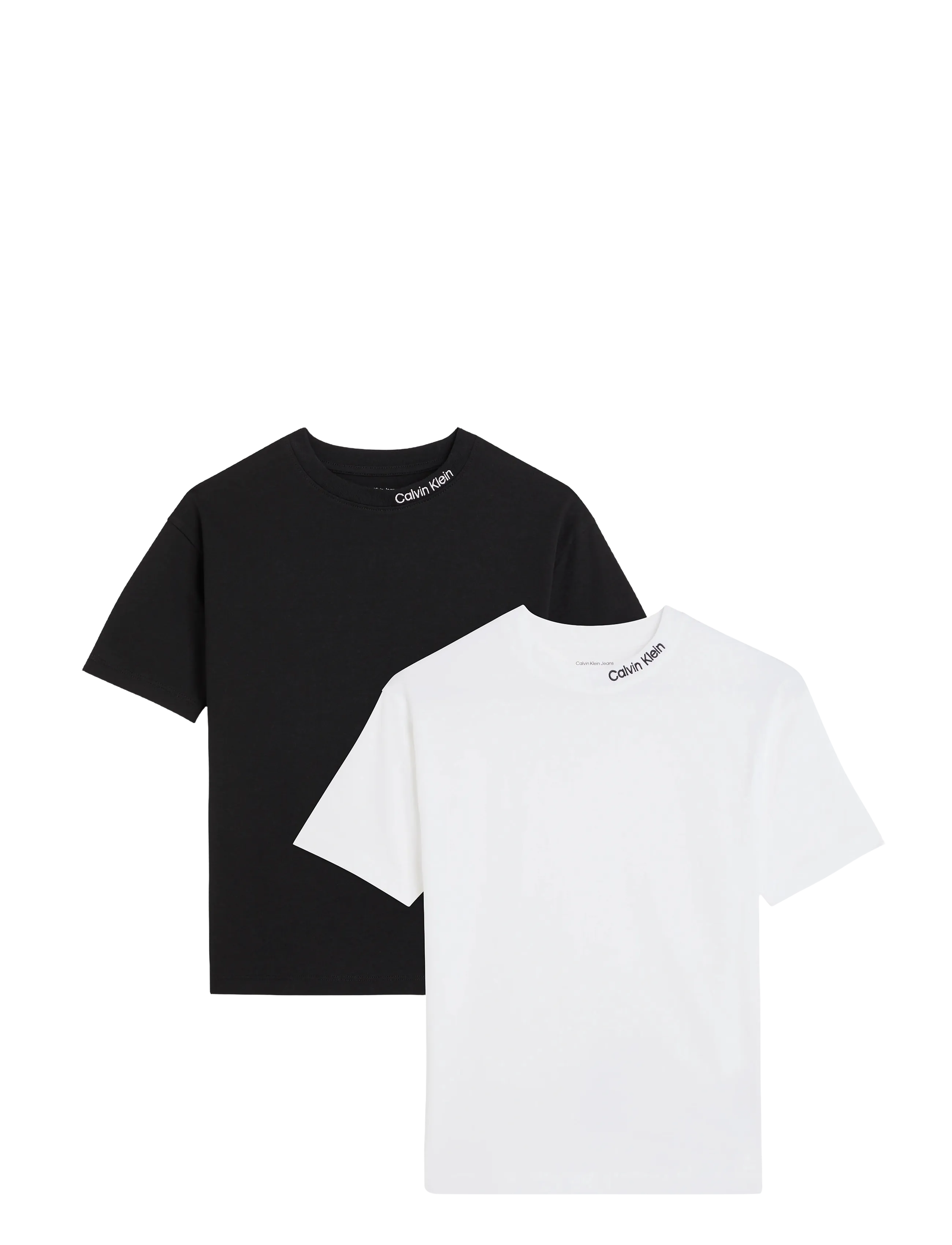 Calvin Klein 2 PACK EMBRO LOGO SS TEE - Back to school - BRIGHTWHITE PVHBLACK / white