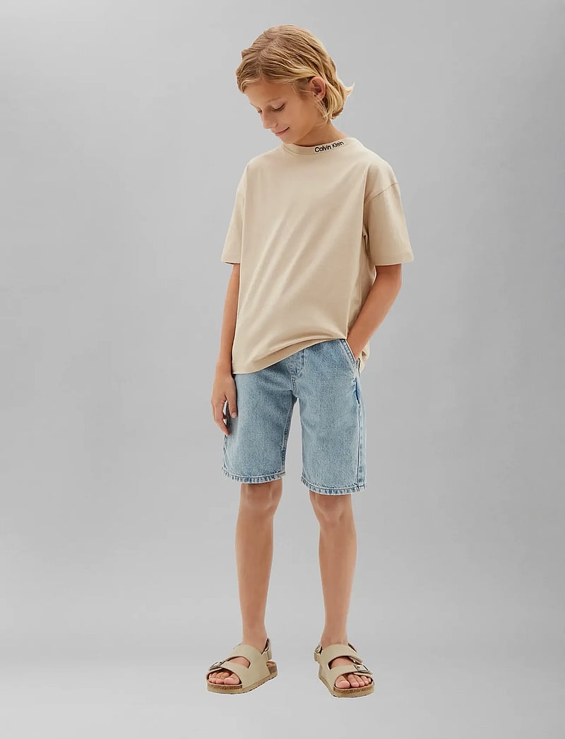 Calvin Klein - 2 PACK EMBRO LOGO SS TEE - lühikeste varrukatega t-särgid - humus pvhblack - 0