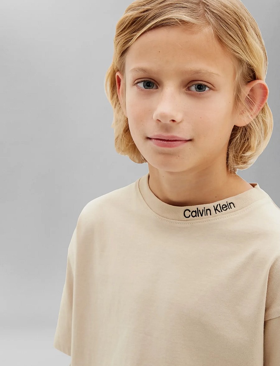 Calvin Klein - 2 PACK EMBRO LOGO SS TEE - kortärmade t-shirts - humus pvhblack - 2