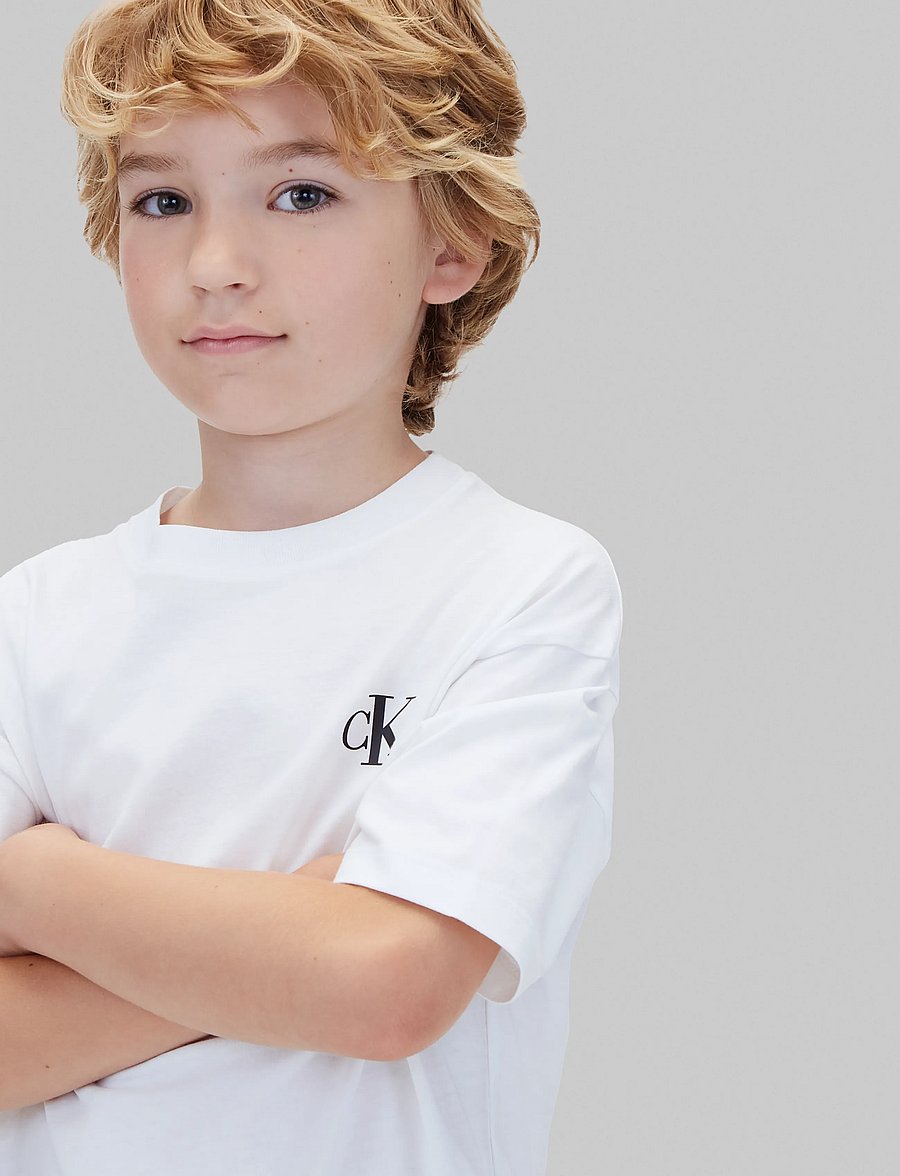 Calvin Klein - 2-PACK MONOGRAM T-SHIRT SS - short-sleeved t-shirts - black white - 4