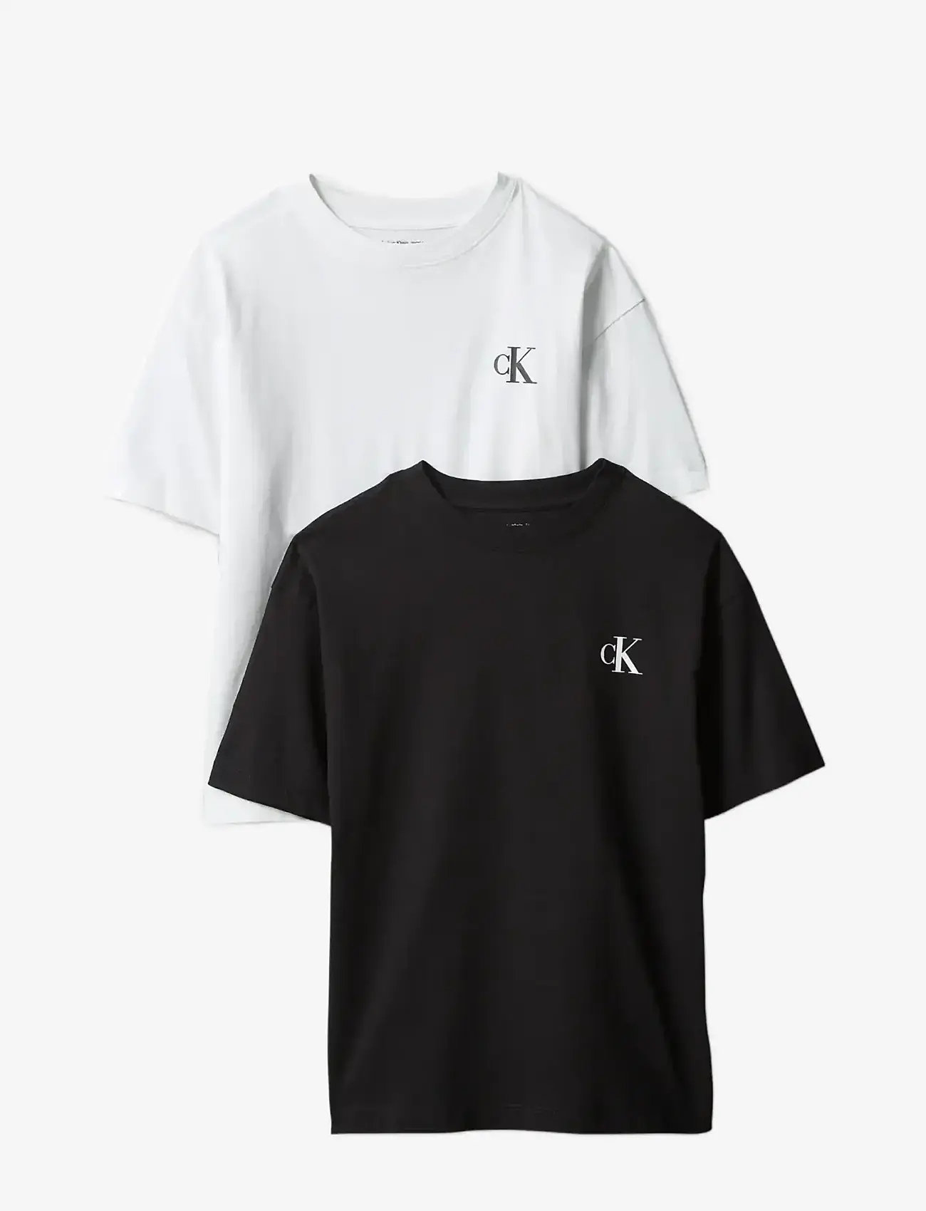 Calvin Klein - 2-PACK MONOGRAM T-SHIRT SS - kortærmede t-shirts - brightwhite pvhblack - 1