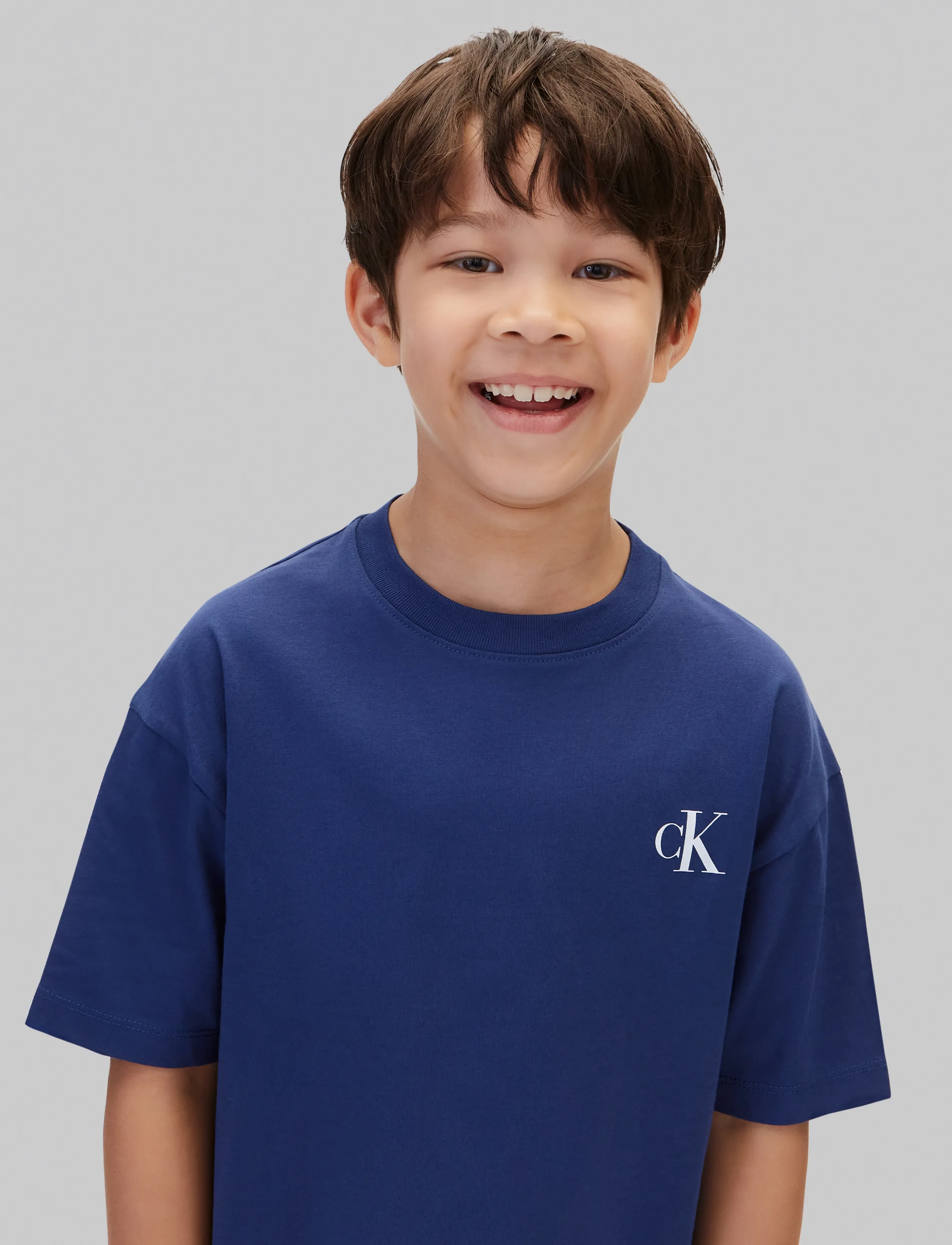 Calvin Klein - 2-PACK MONOGRAM T-SHIRT SS - kortärmade t-shirts - gryhtr   estateblue - 3