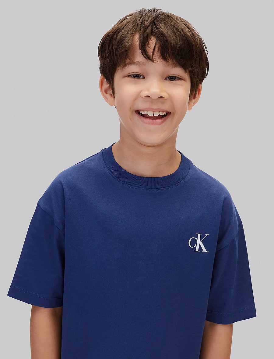 Calvin Klein - 2-PACK MONOGRAM T-SHIRT SS - short-sleeved t-shirts - gryhtr estateblue - 3