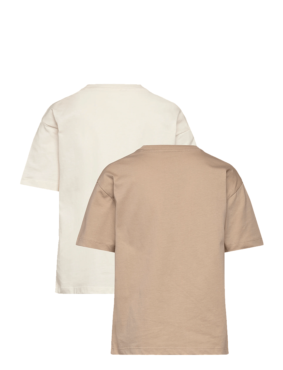 Calvin Klein - 2-PACK MONOGRAM T-SHIRT SS - lühikeste varrukatega t-särgid - tofu hummus - 2