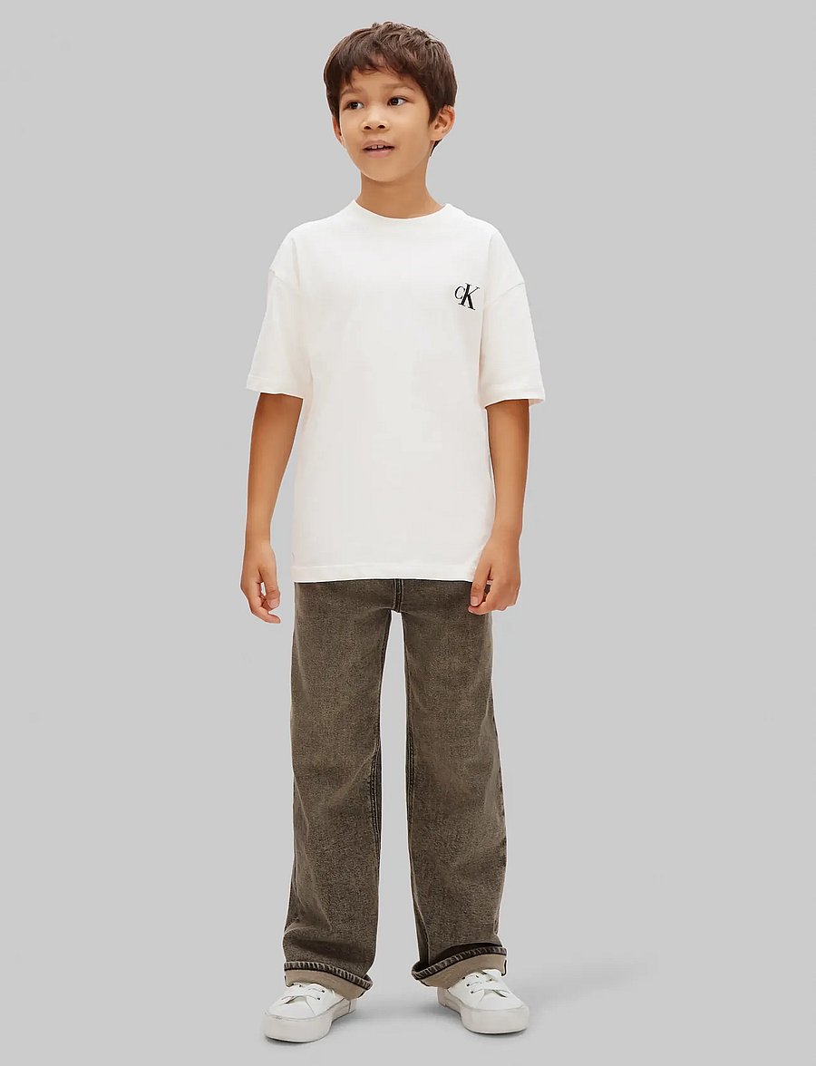 Calvin Klein - 2-PACK MONOGRAM T-SHIRT SS - lühikeste varrukatega t-särgid - tofu hummus - 0
