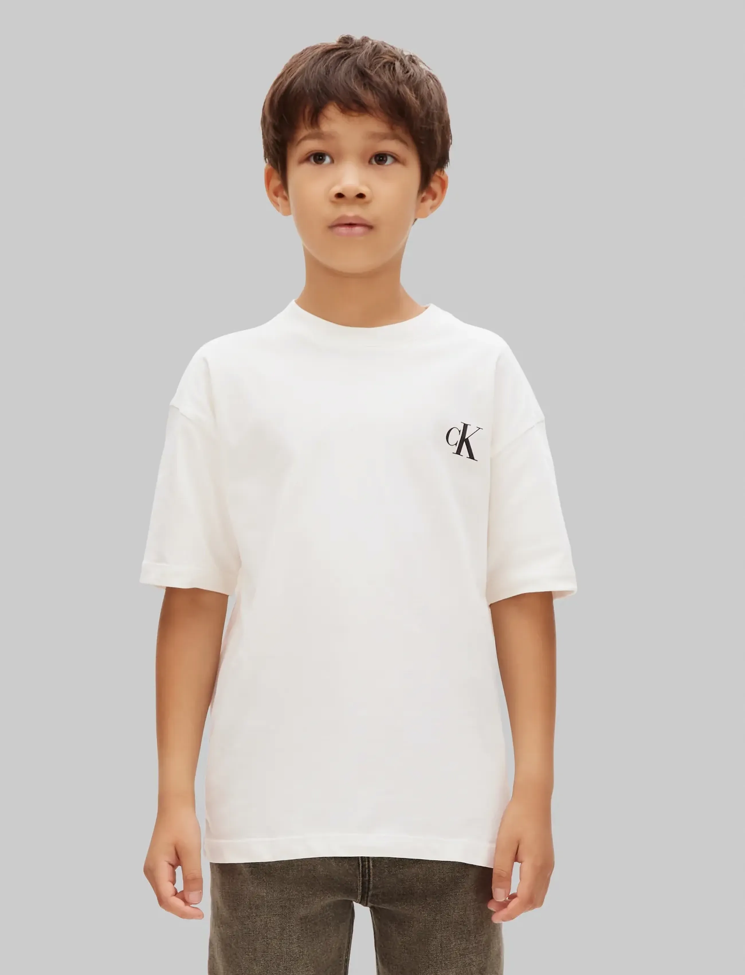 Calvin Klein - 2-PACK MONOGRAM T-SHIRT SS - lühikeste varrukatega t-särgid - tofu hummus - 4