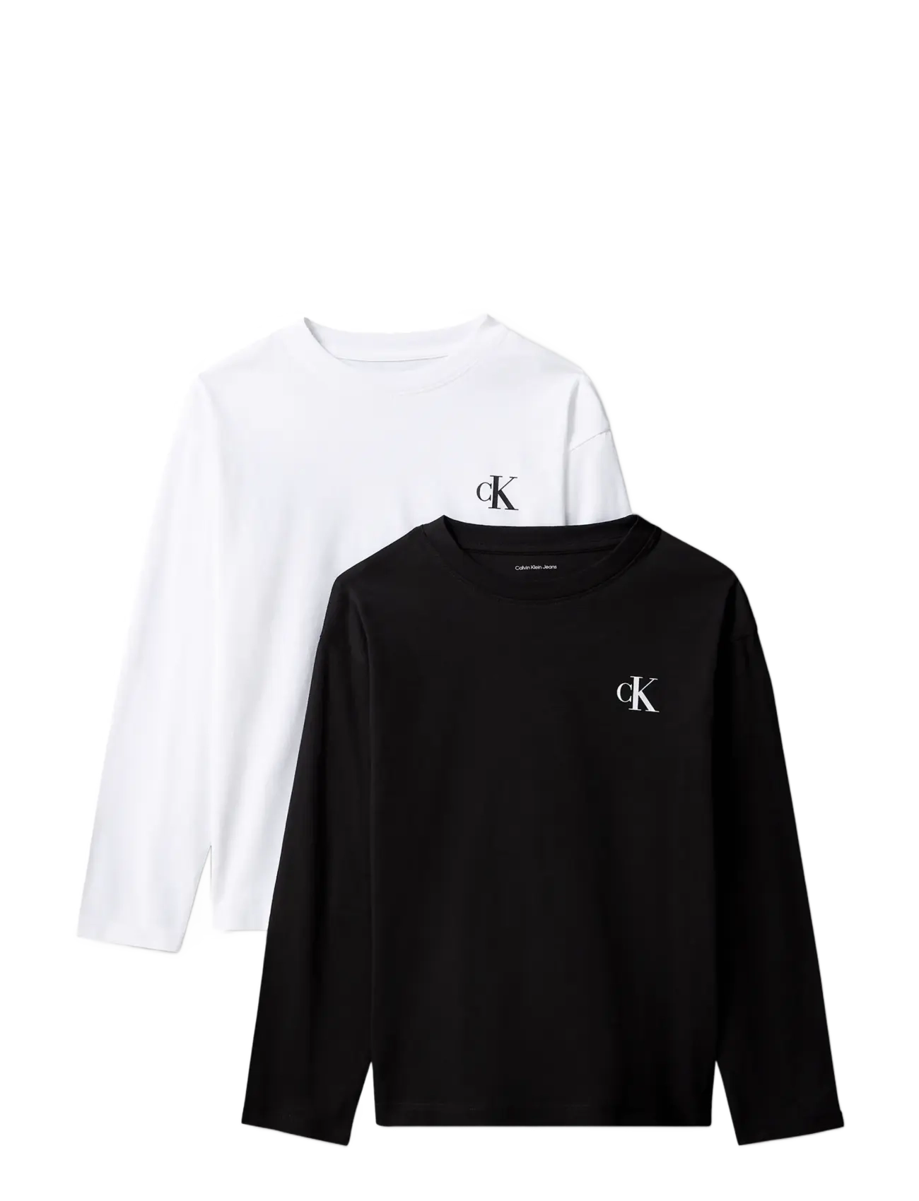 Calvin Klein - 2-PACK MONOGRAM T-SHIRT LS - black   white - 1