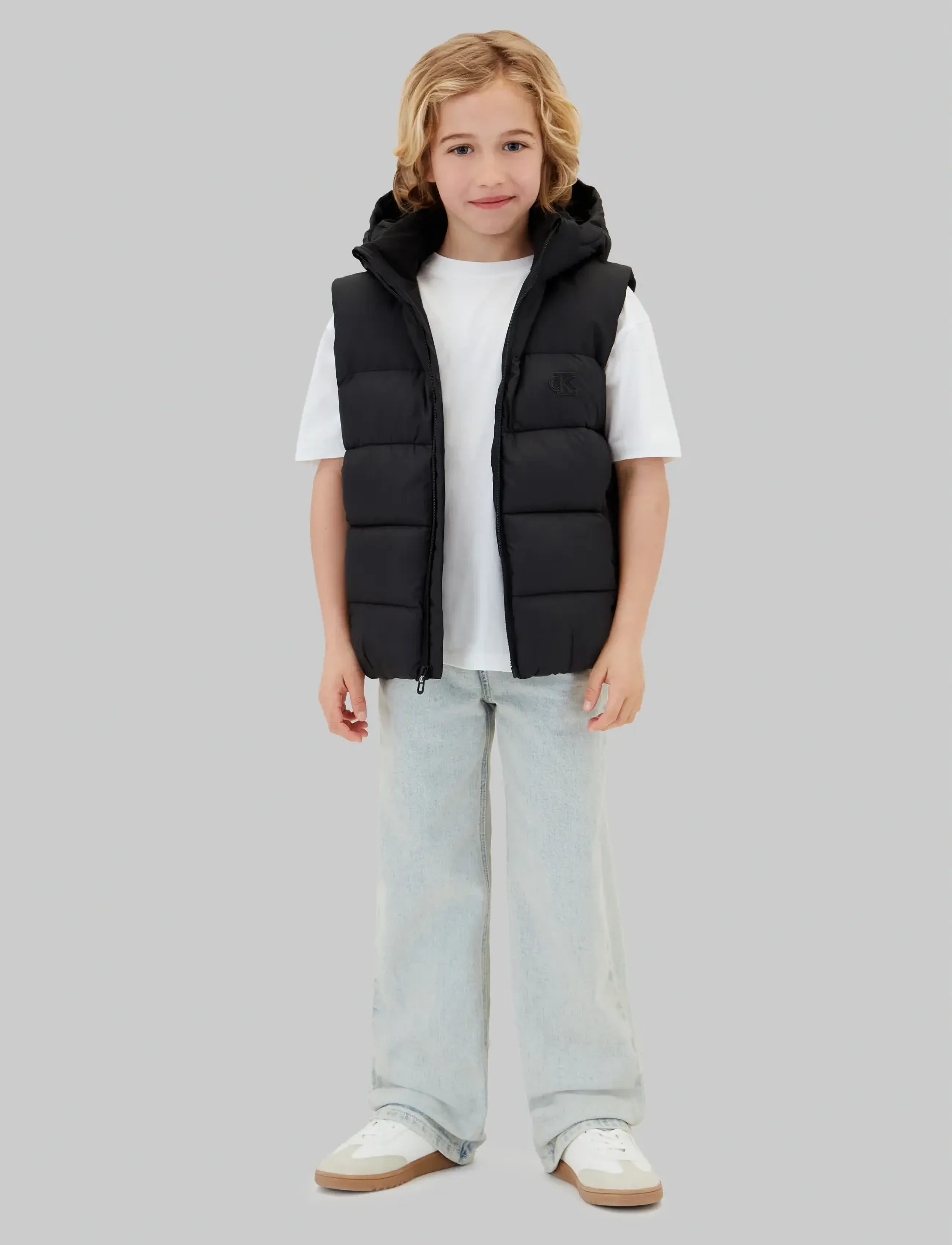 Calvin Klein CK TONAL BLOCK PADDED VEST - Outerwear - PVH BLACK / black