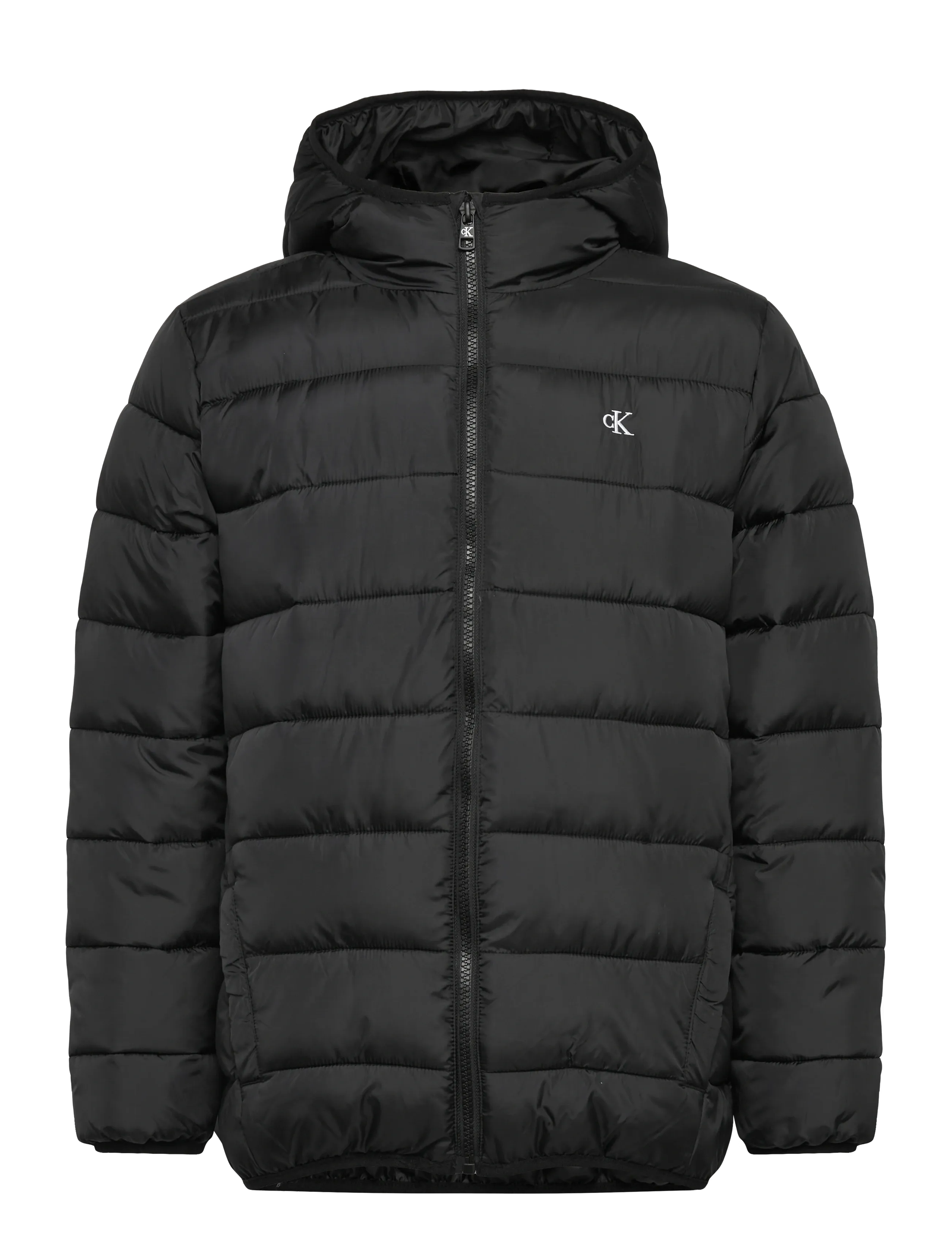 Calvin Klein CK MONOGRAM LIGHT PADDED JACKET - Õueriided - PVH BLACK / black