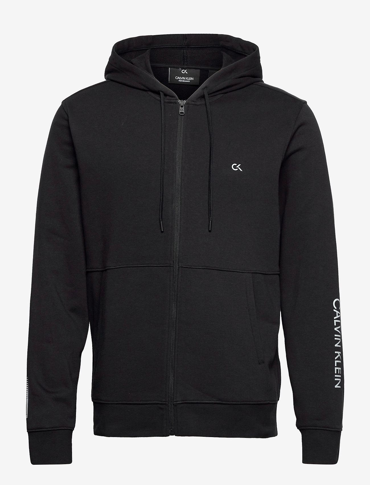 Calvin Klein Performance - PW - FZ Hoodie - ck black/ acid lime - 0