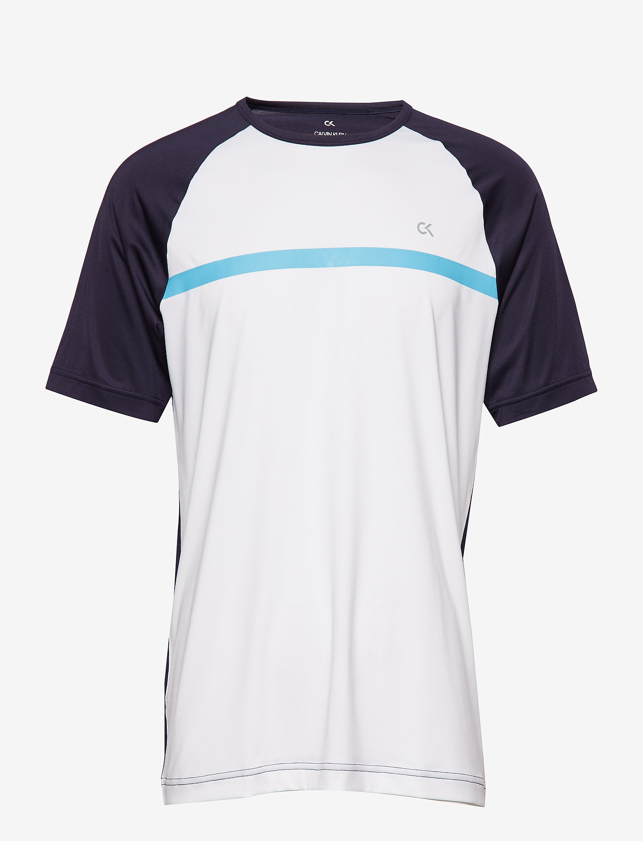 SS TEE - BIGHT WHITE/EVENING BLUE/CYAN