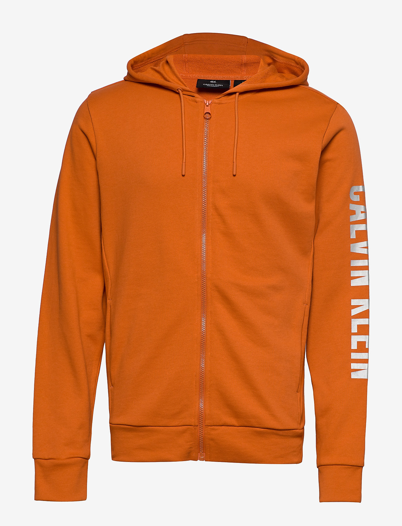 Calvin Klein Performance - FULL ZIP HOODED JACKET - burnt orange - 0