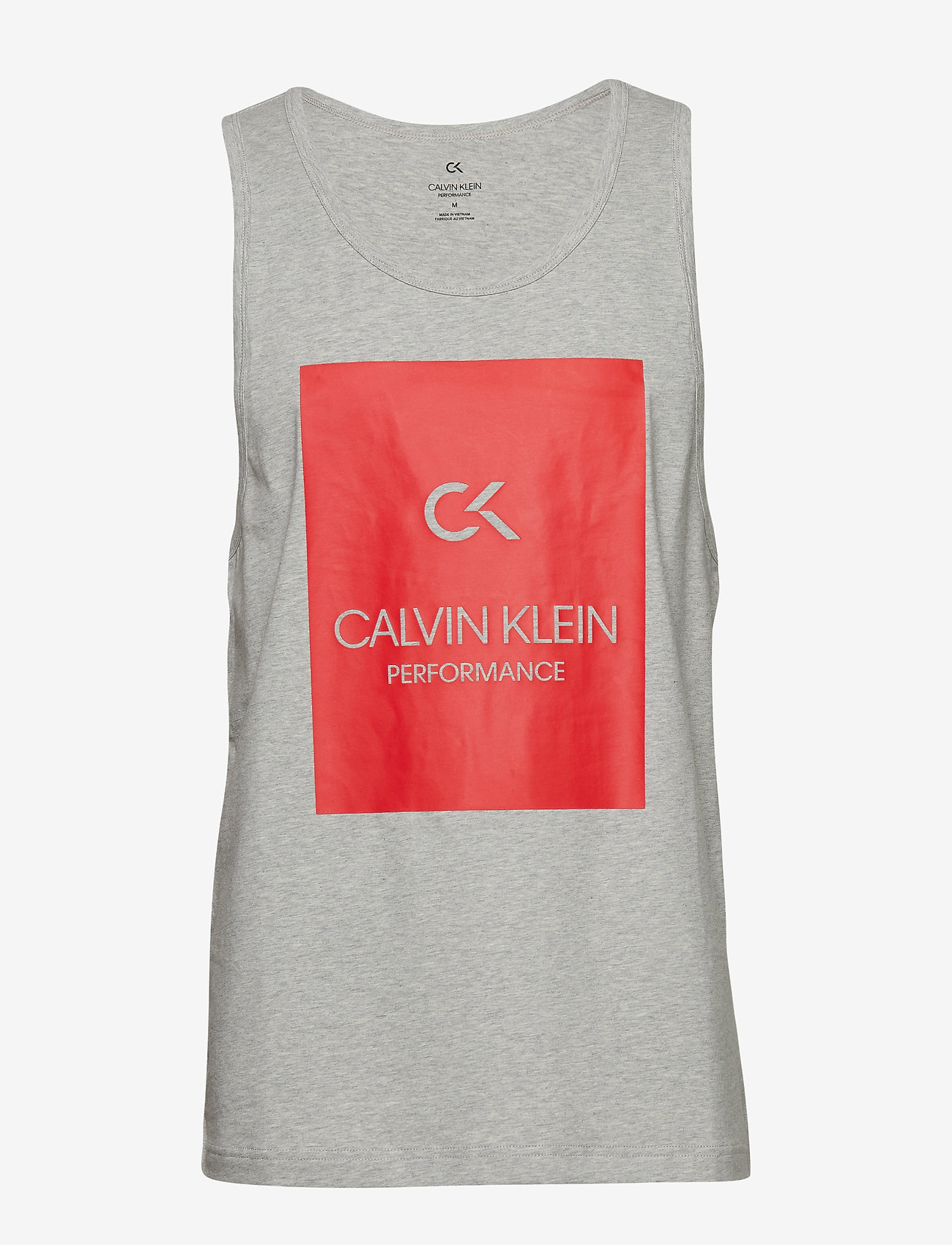Calvin Klein Performance - BILLBOARD TANK - lt grey htr/high risk red - 0