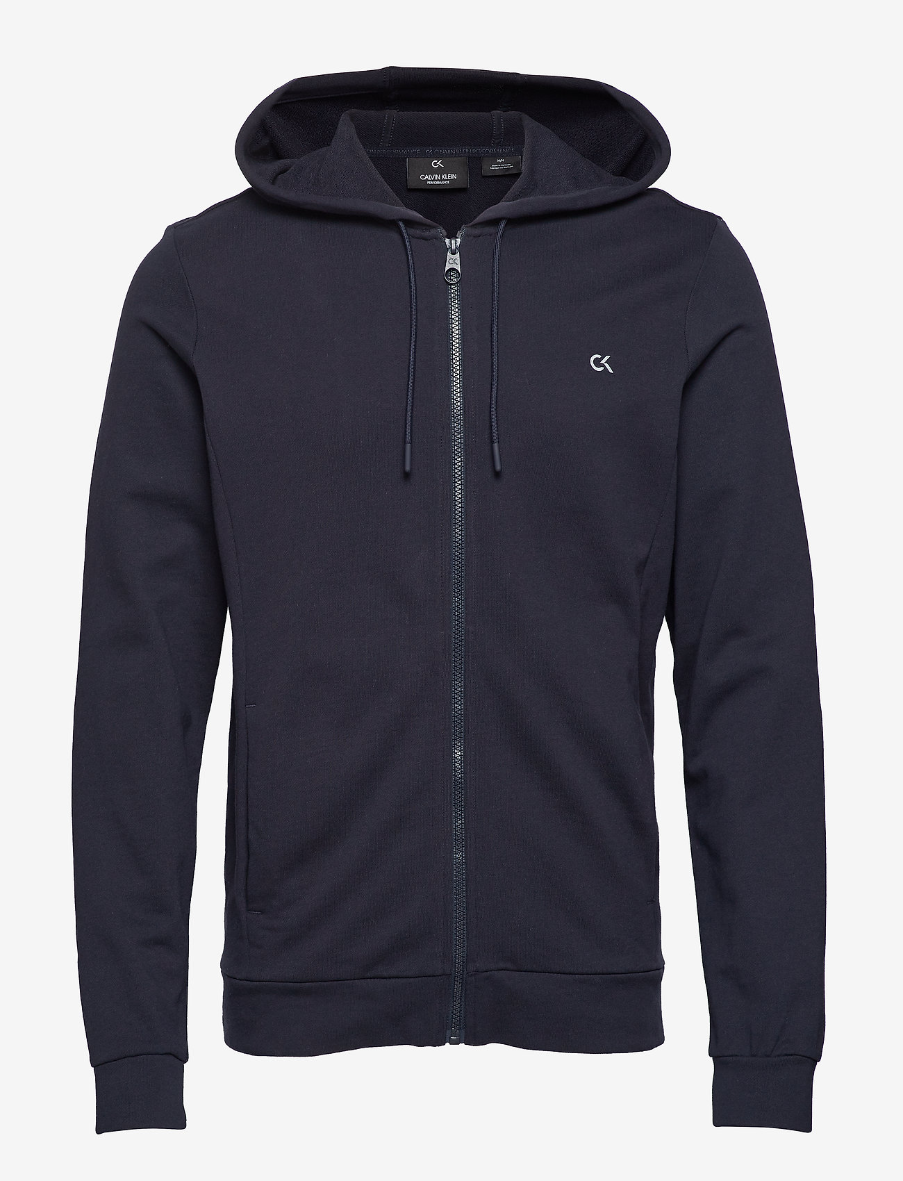 Calvin Klein Performance - LOGO FZ HOODIE - night sky/bright white - 0