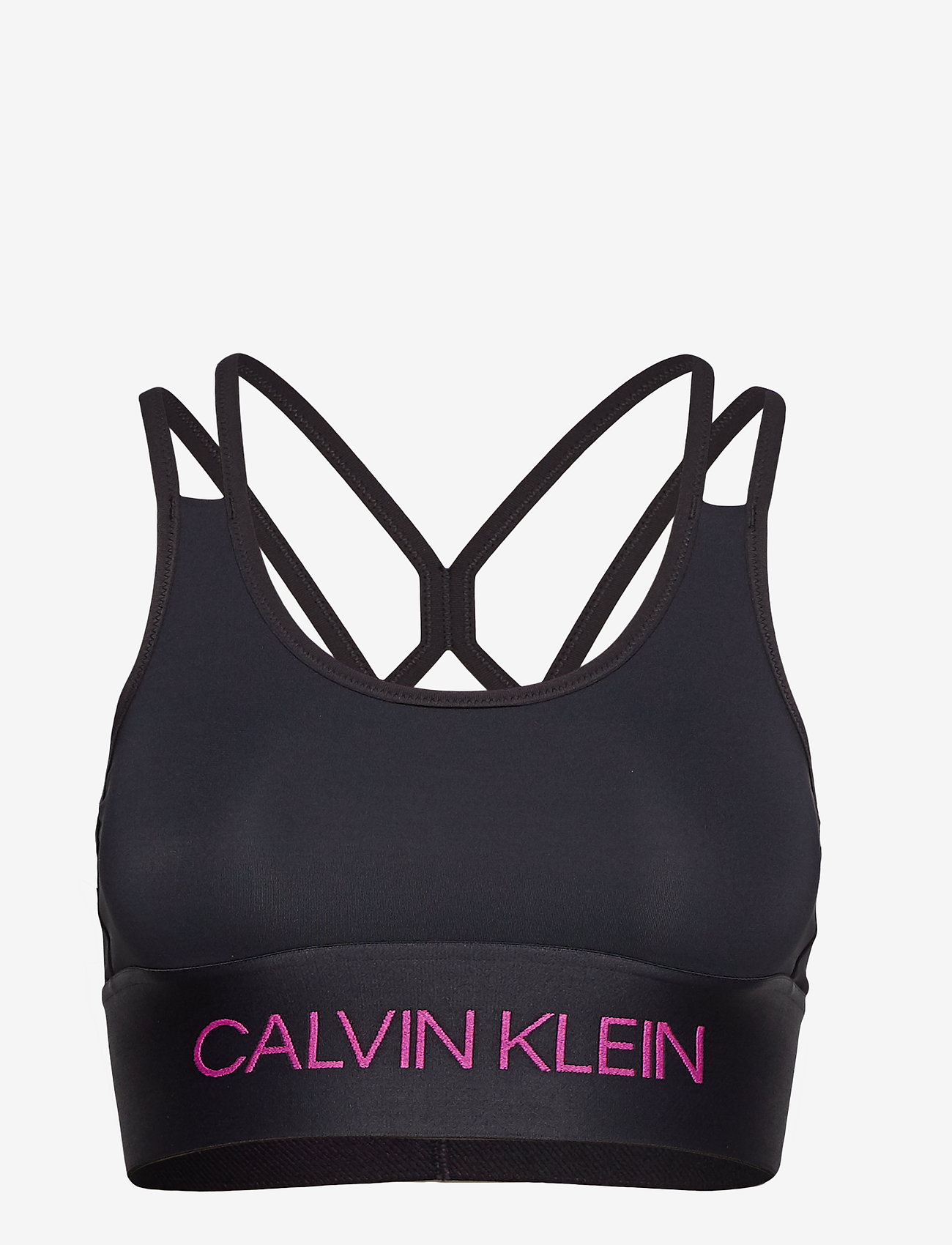 Calvin Klein Performance - LIGHT SUPPORT BRA - ck black/purple cactus flower - 0
