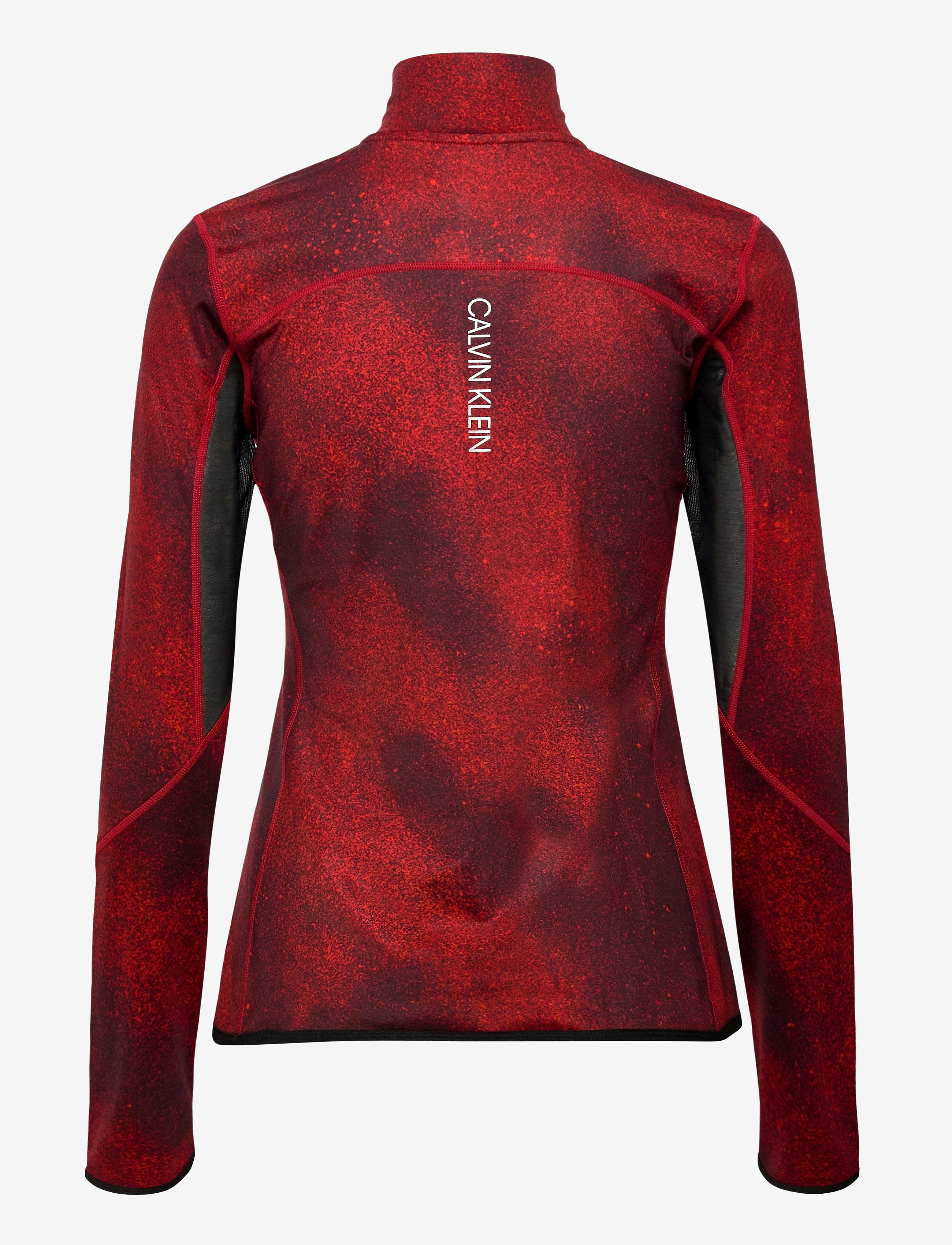 Calvin Klein Performance - LONG SLEEVE 1/2 ZIP TOP - ck black/flashing red - 1