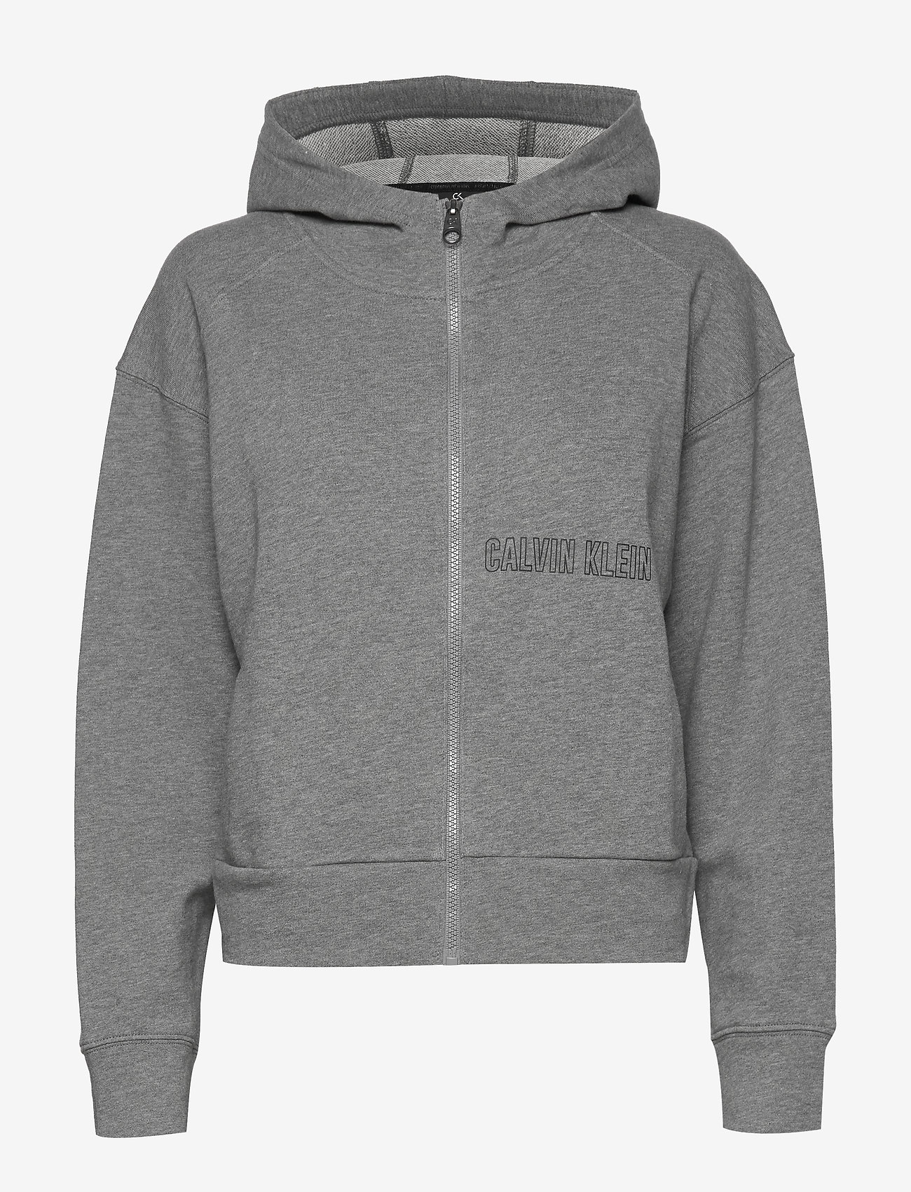 FULL ZIP HOODIE - MED GREY HEATHER