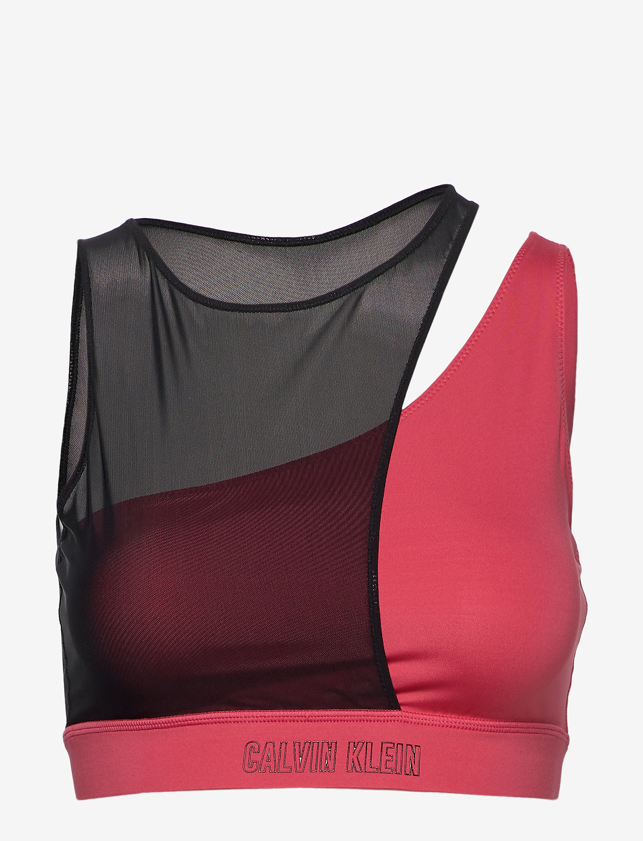 Calvin Klein Performance - MEDIUM SUPPORT SPORTS BRA - claret red - 0