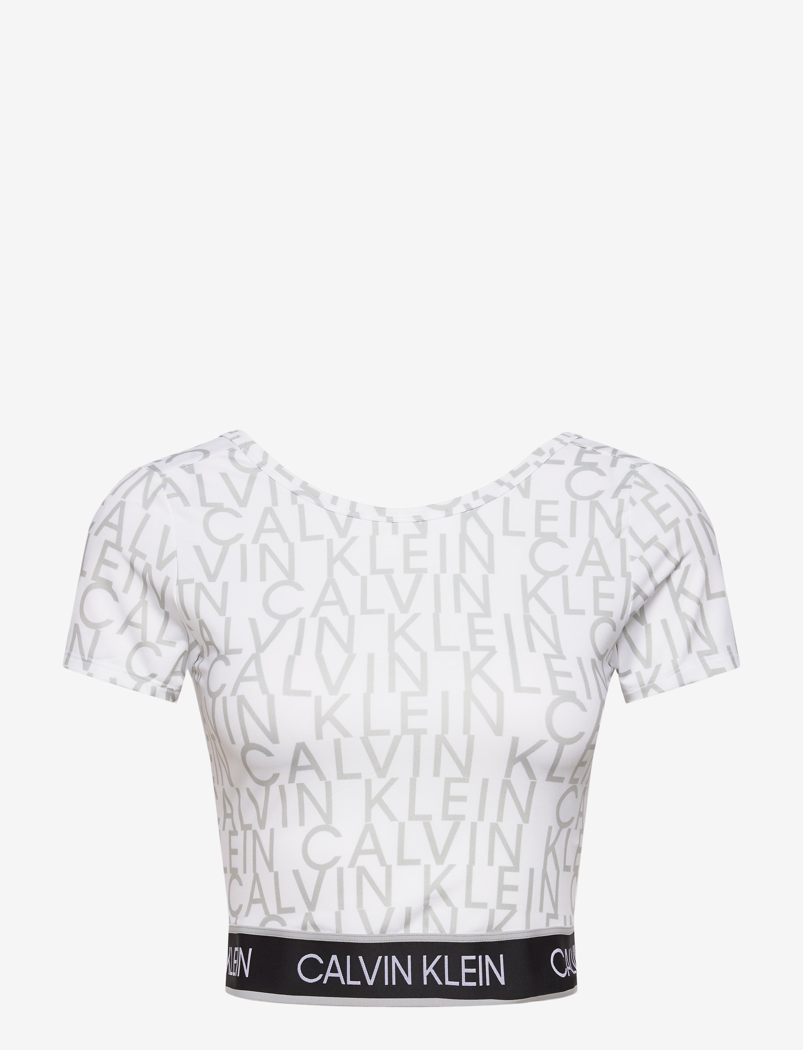 Calvin Klein Performance - WO - AOP CROP  T-SHIRT - bright white ck aop - 0