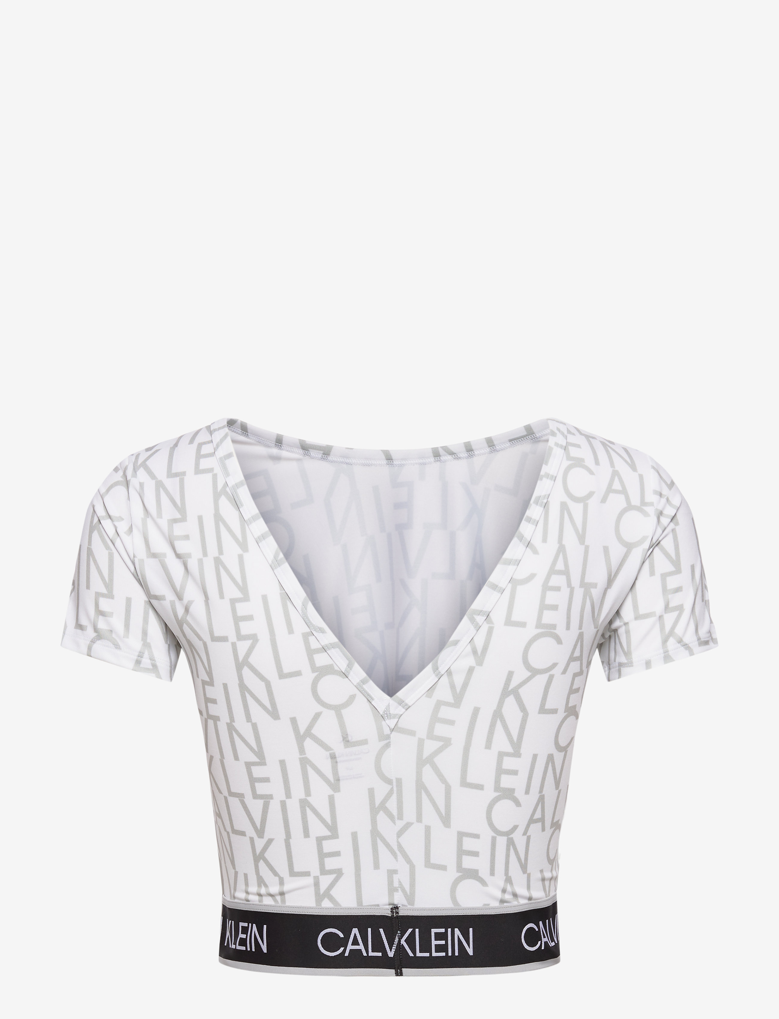 Calvin Klein Performance - WO - AOP CROP  T-SHIRT - bright white ck aop - 1
