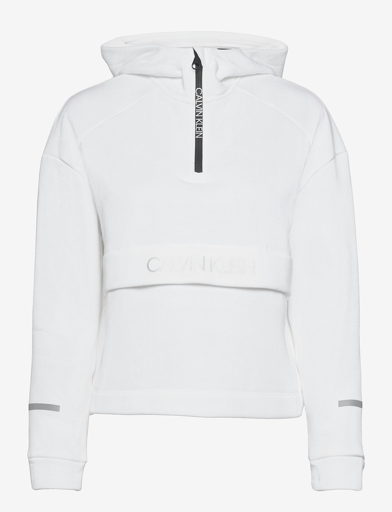 PW - 1/4 ZIP HOODY - BRIGHT WHITE