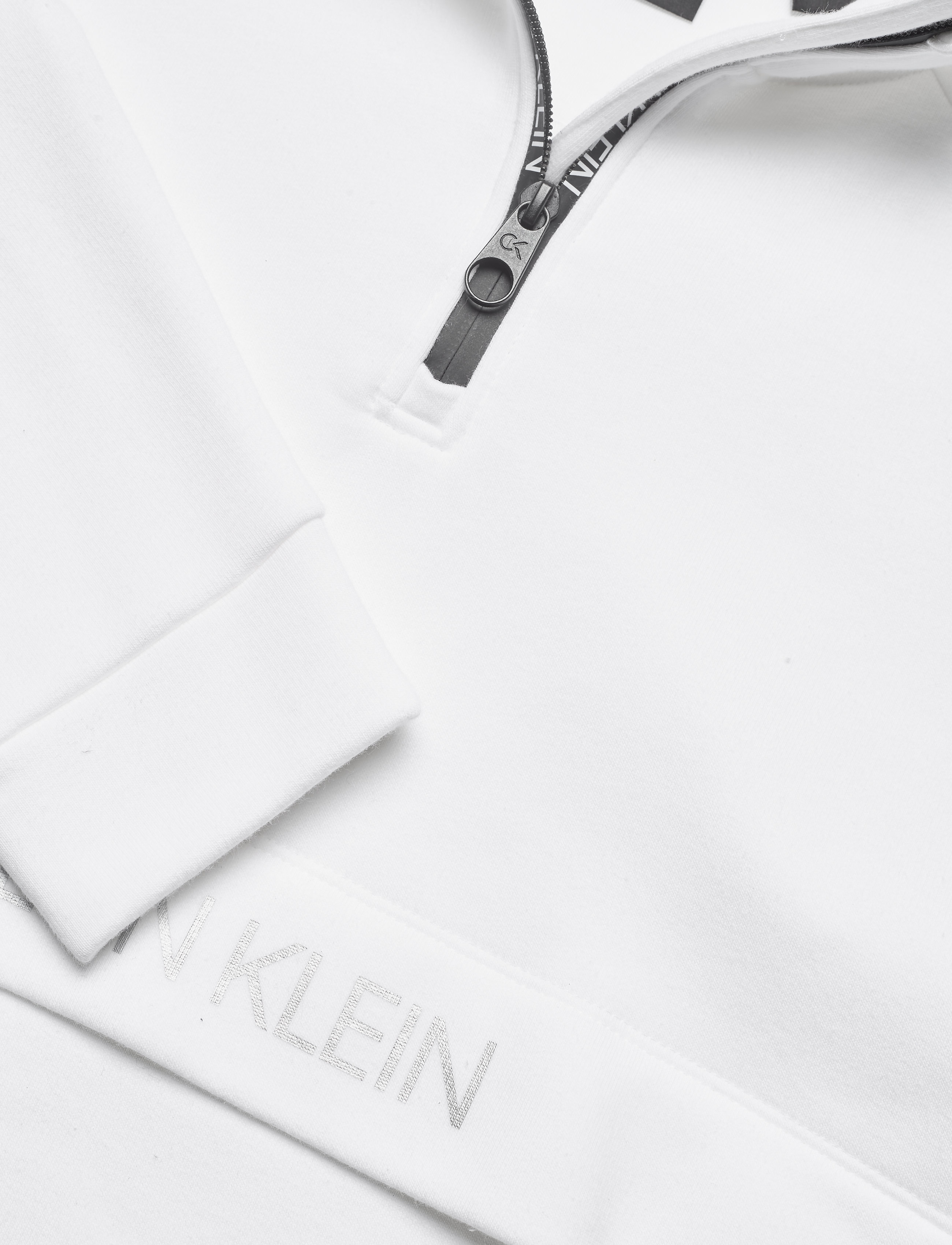 Calvin Klein Performance - PW - 1/4 ZIP HOODY - bright white - 2
