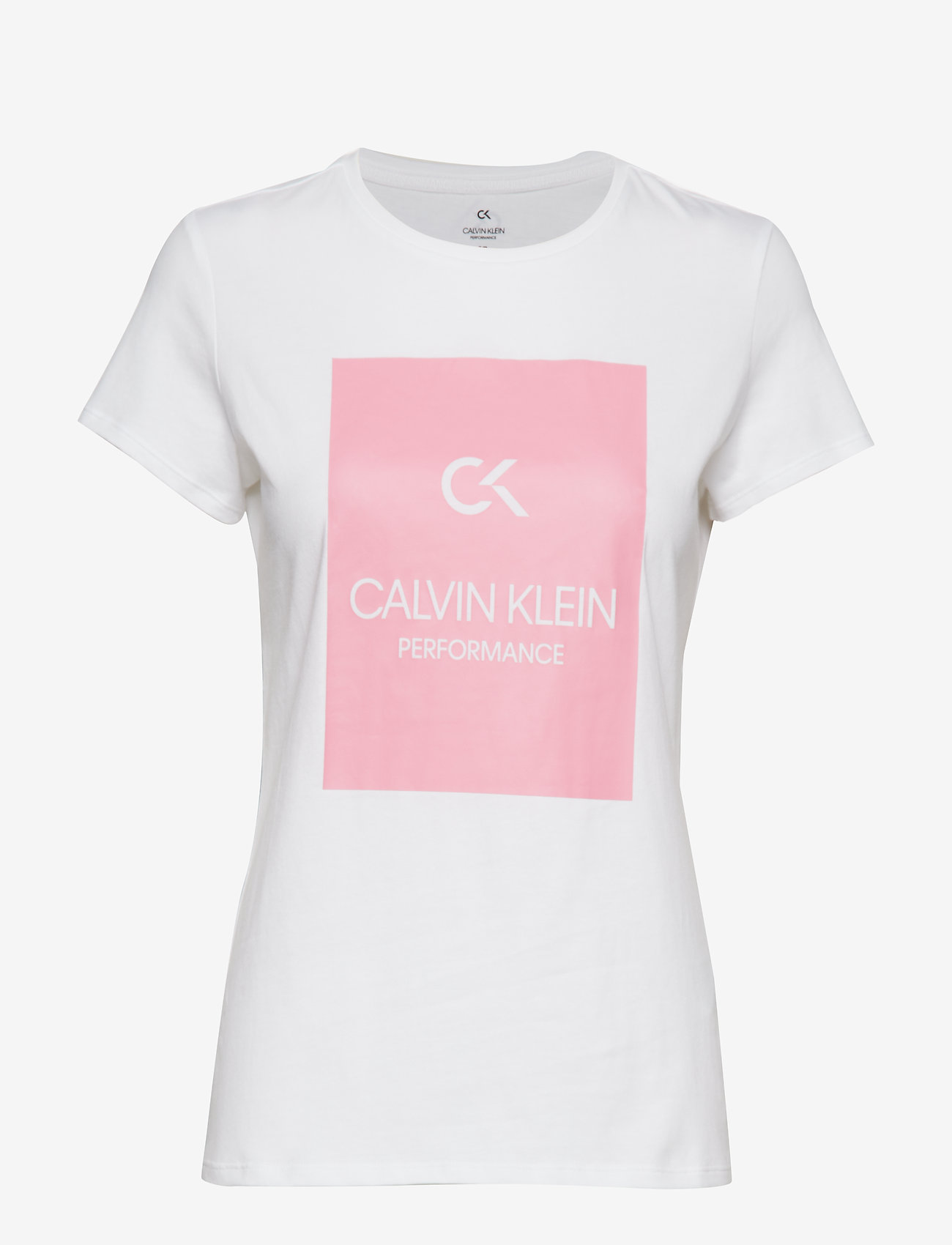 SHORT SLEEVE TEE, 00 - BRIGHT WHITE/SEA PINK
