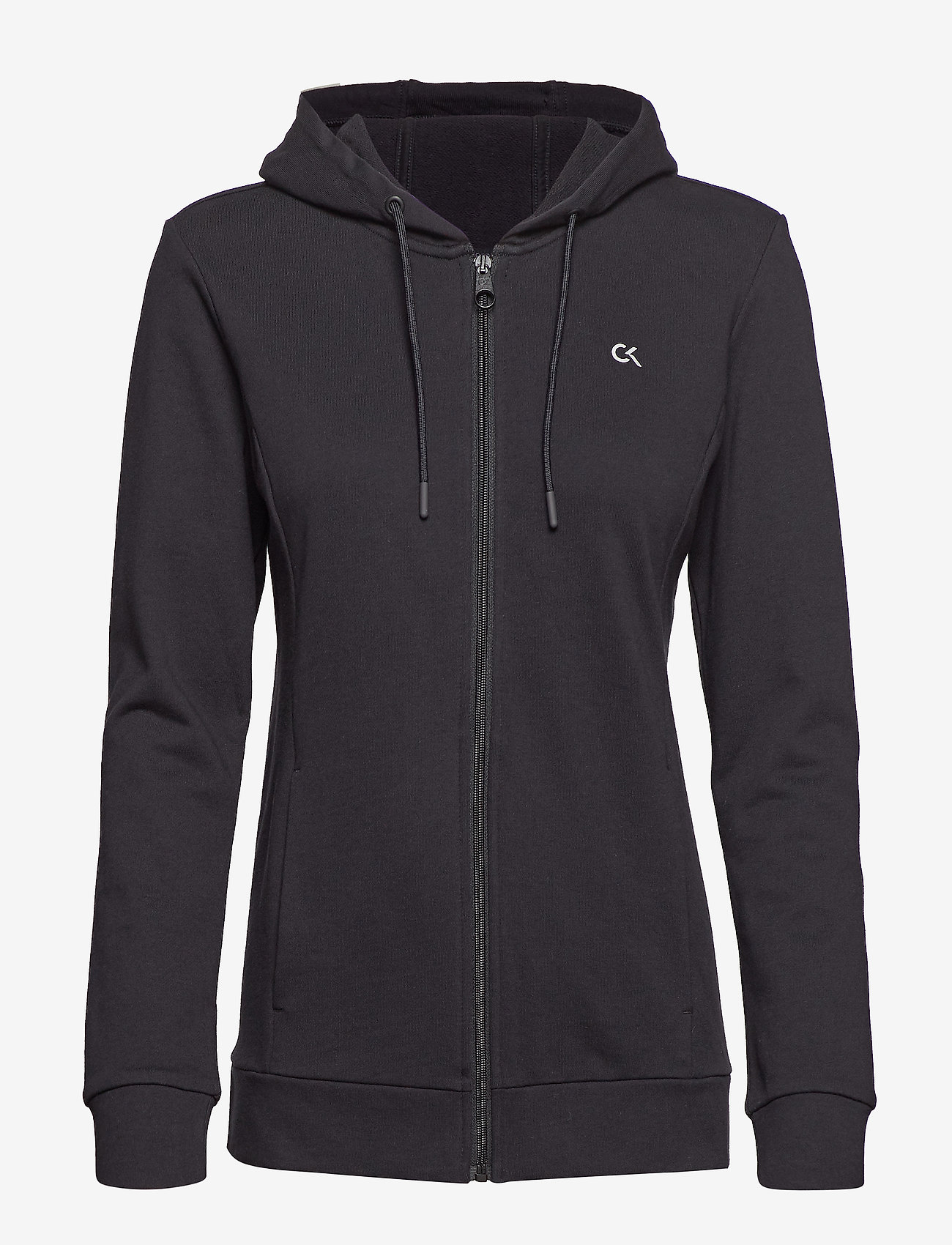 Calvin Klein Performance - LOGO FZ HOODY - ck black/bright white - 0